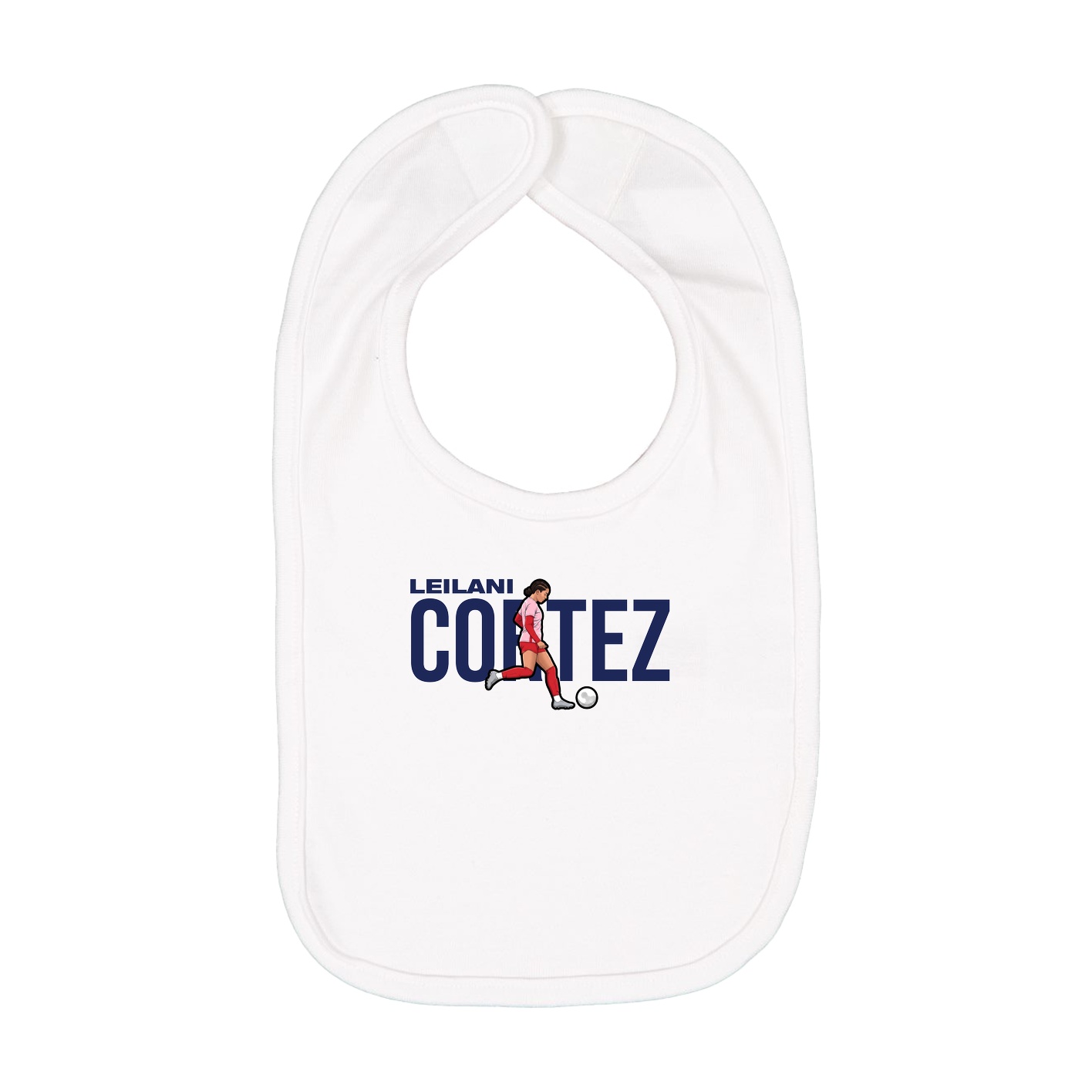 Infant Bib — Player Name in White