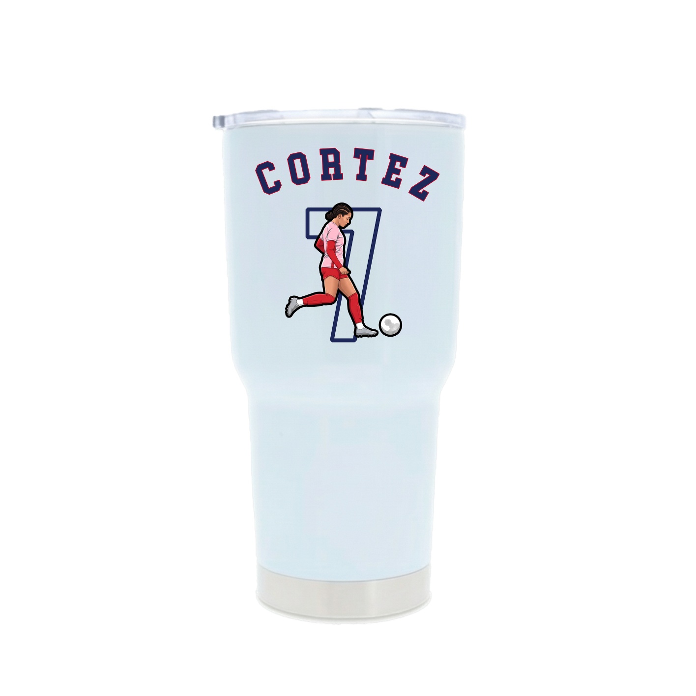 30oz Stainless Steel Tumbler — Shirsey Arch in White