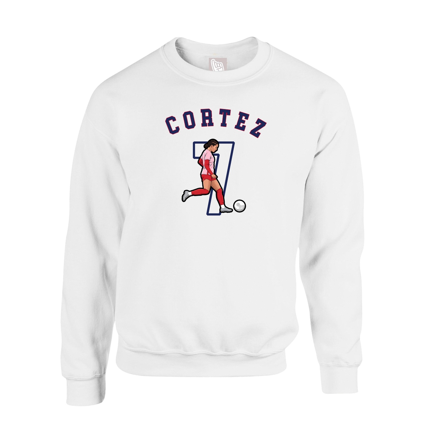 Fleece Crew — Shirsey Arch in White