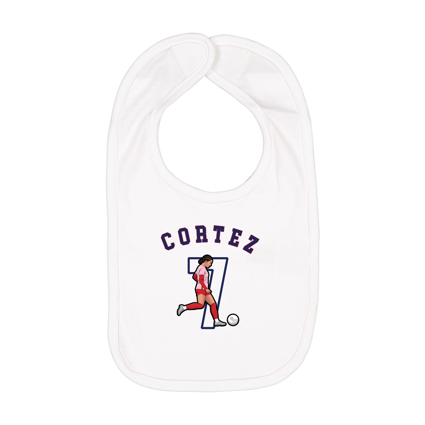 Infant Bib — Shirsey Arch in White