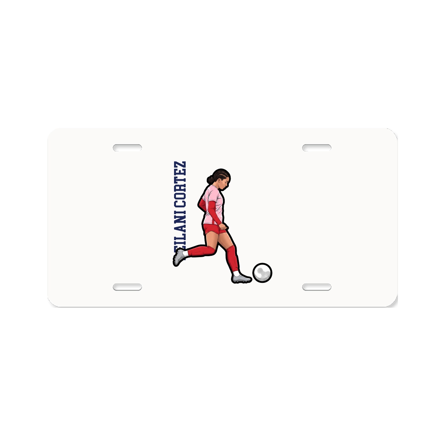 License Plate — Name Vertical in Classic