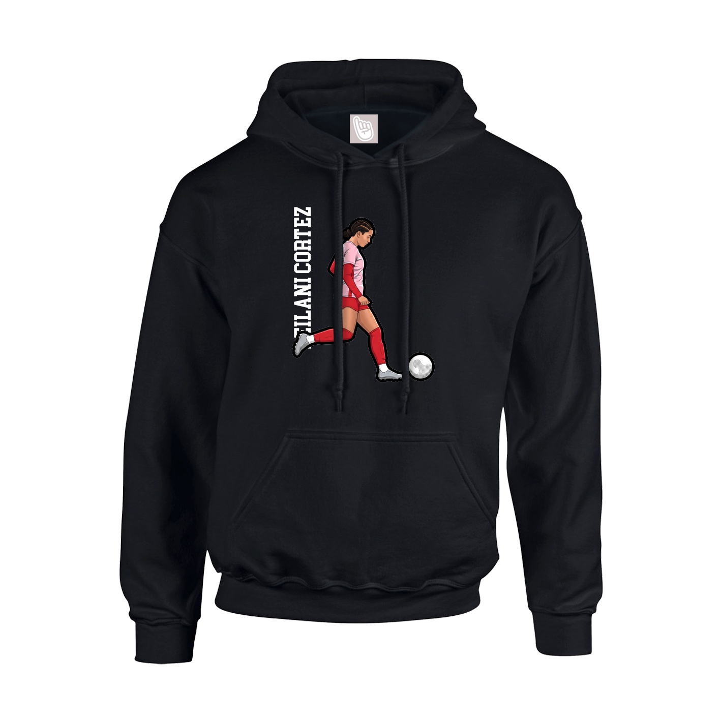 Youth Hoodie — Name Vertical in Black