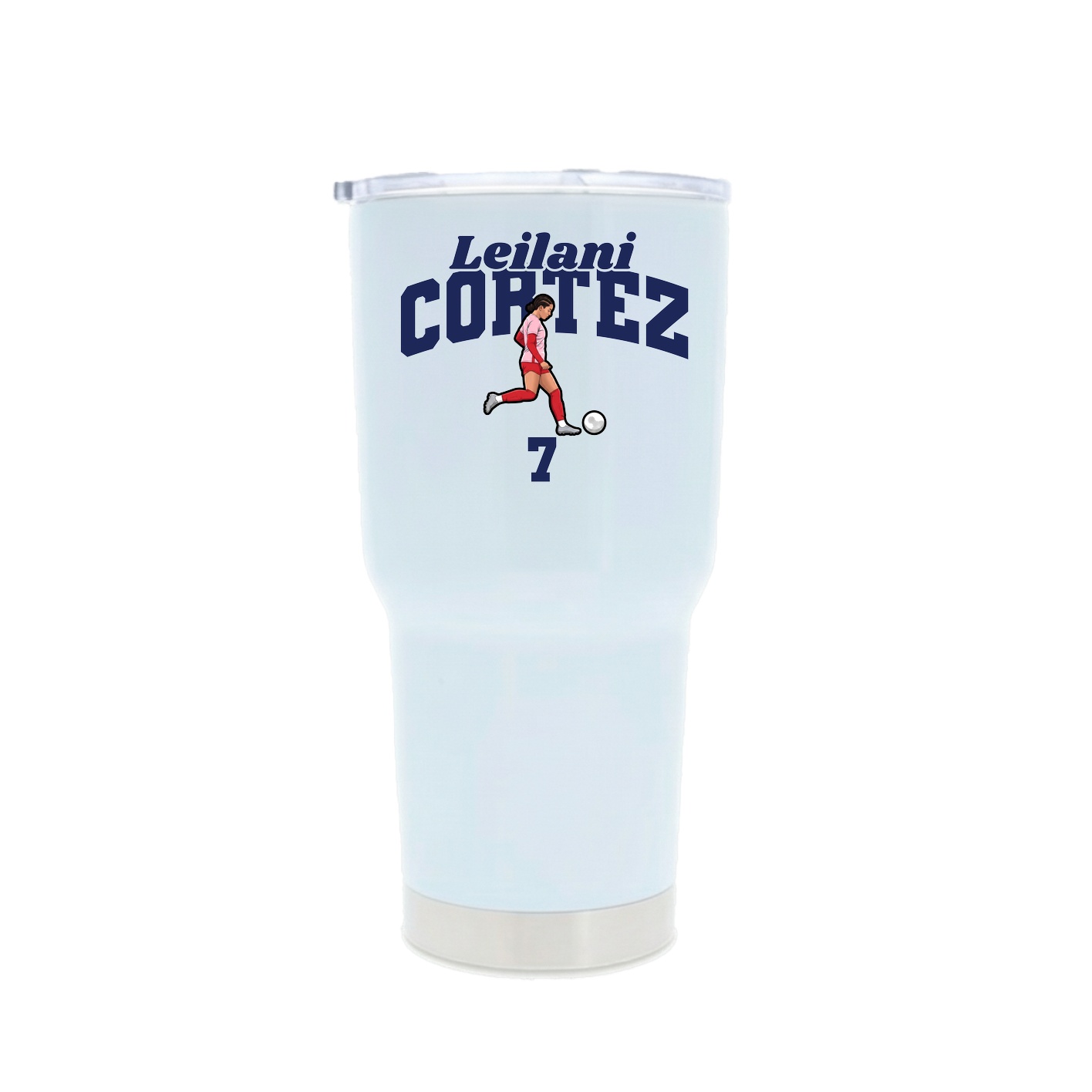 30oz Stainless Steel Tumbler — Signature Arch in White