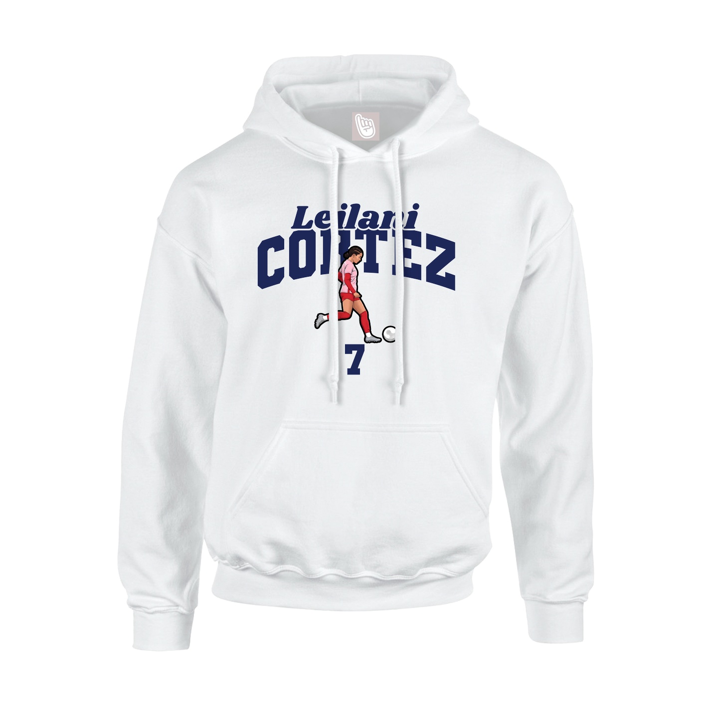 Youth Hoodie — Signature Arch in White