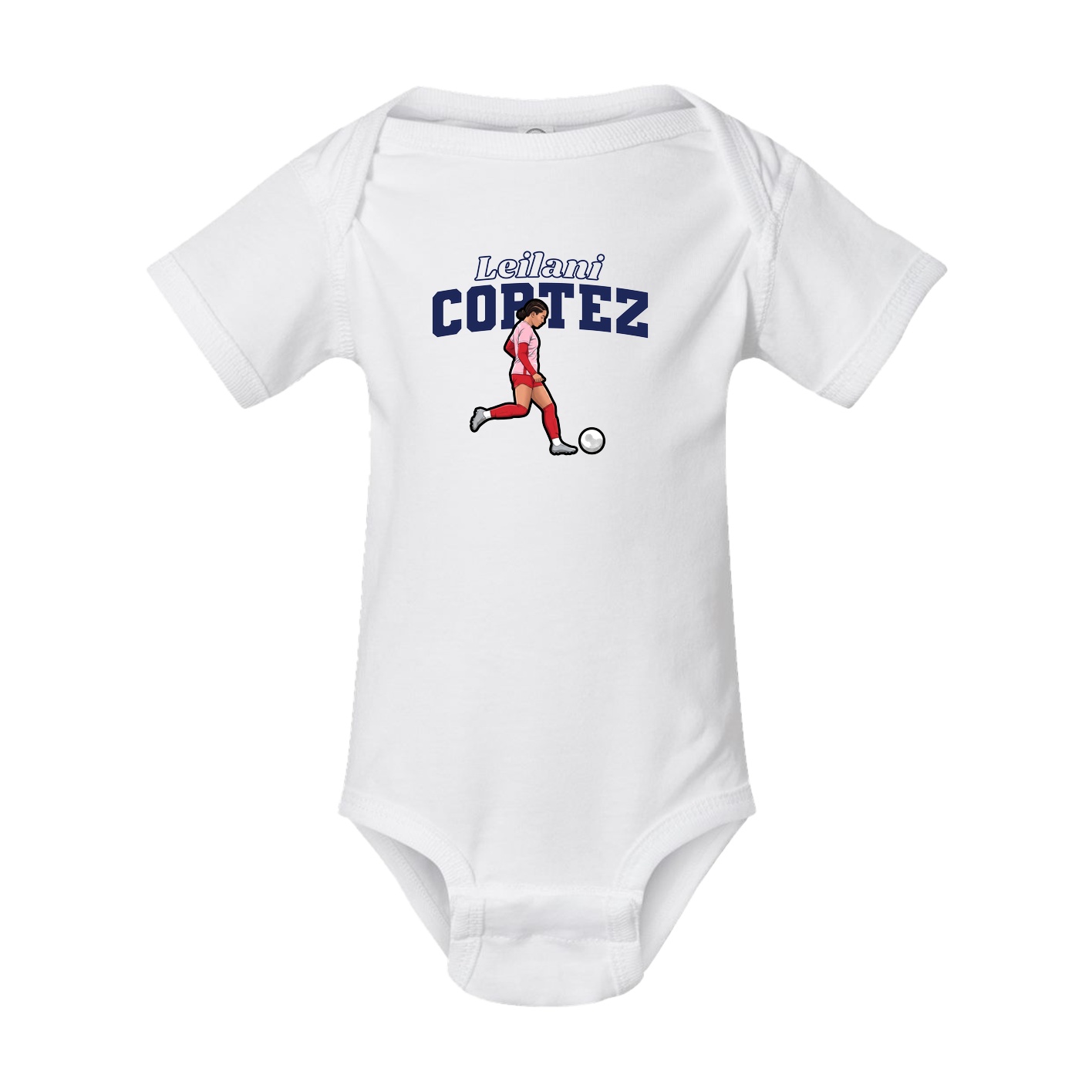 Baby Onesie — Name Arch in White