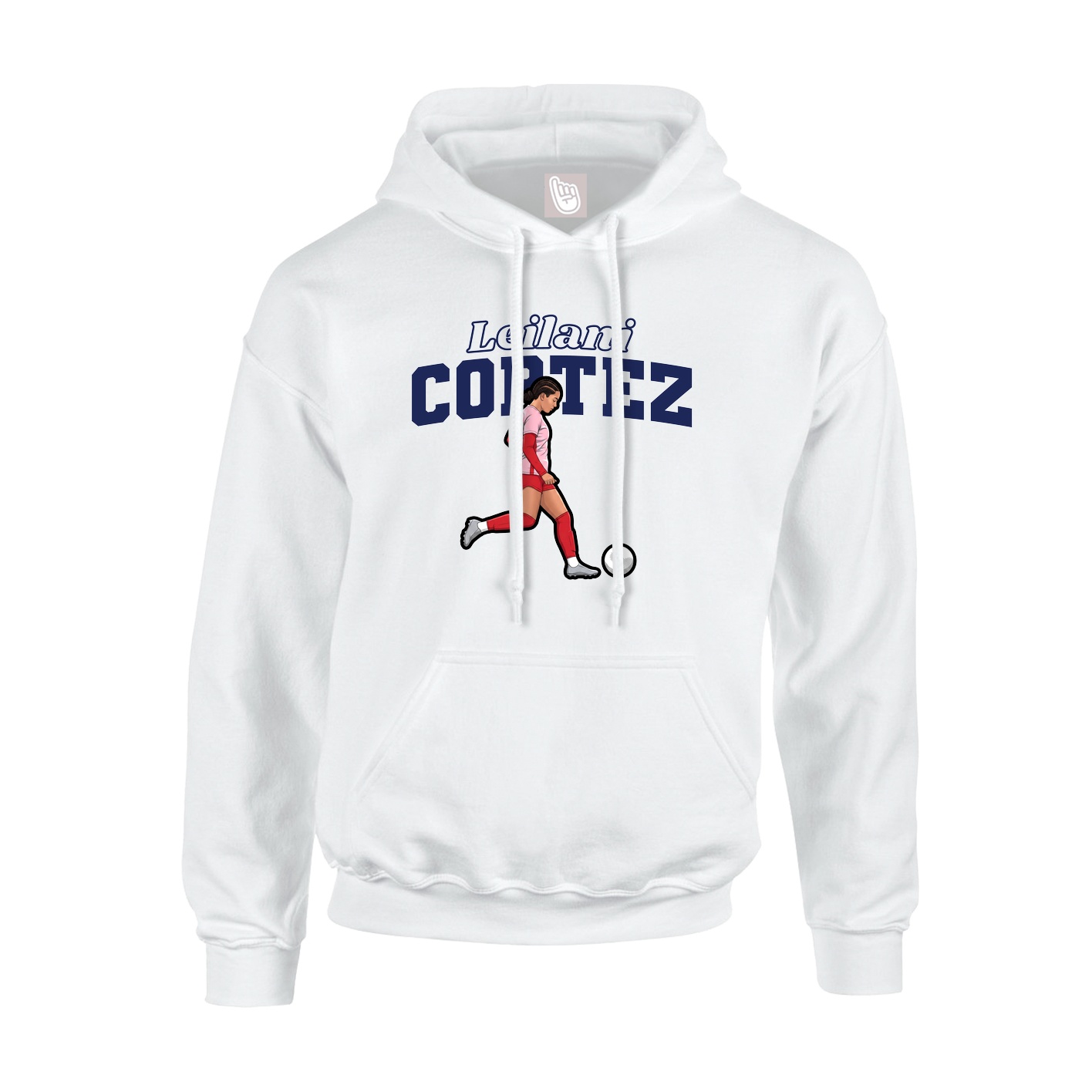 Hoodie — Name Arch in White