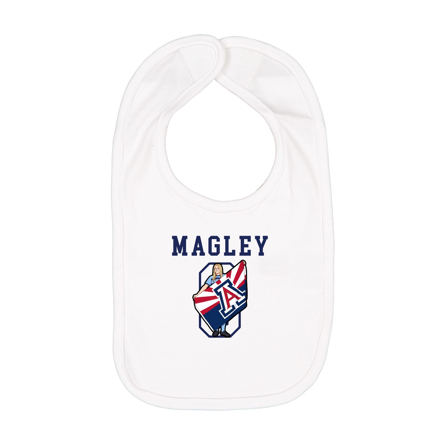 Infant Bib — Shirsey in White