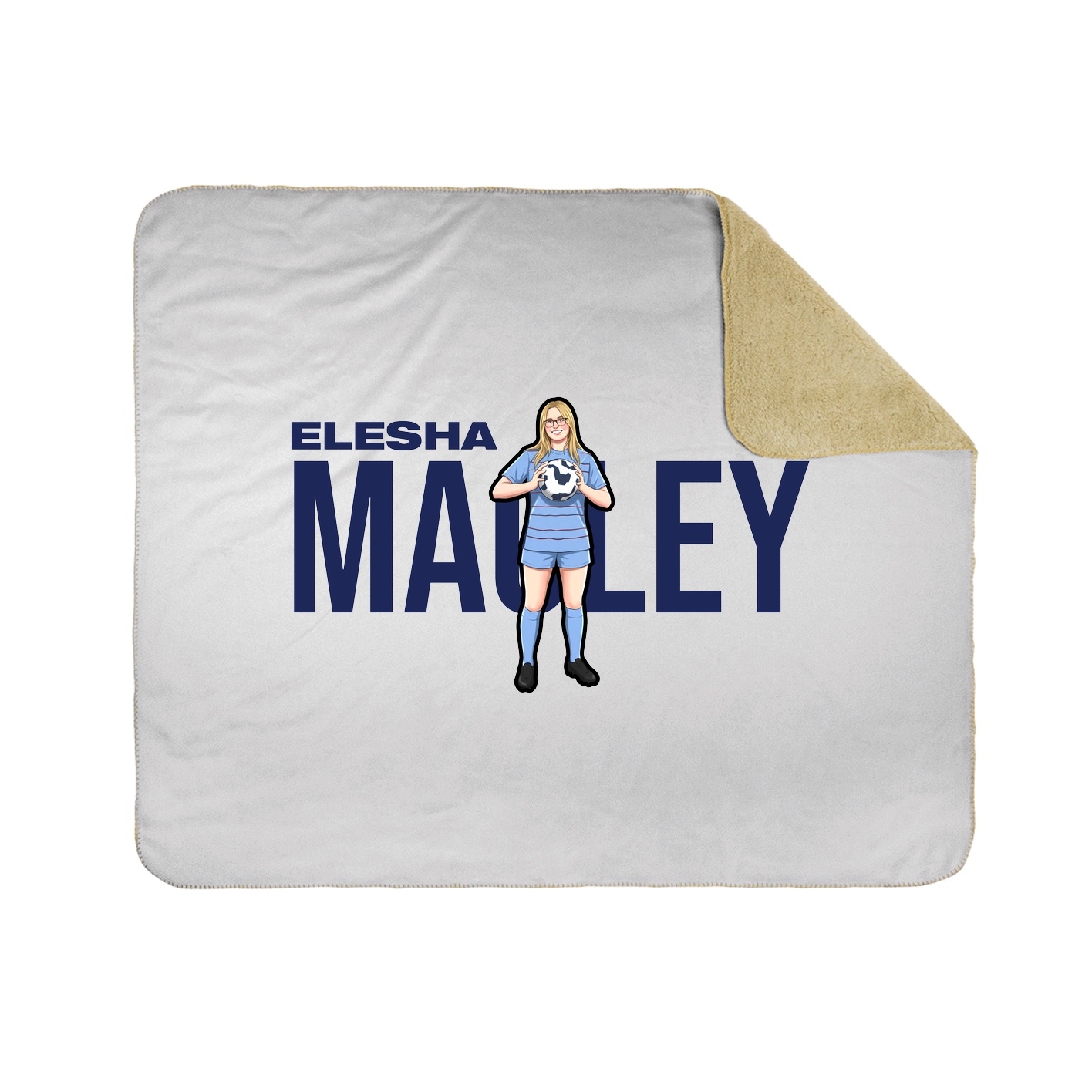 Throw Blanket — Player Name in White