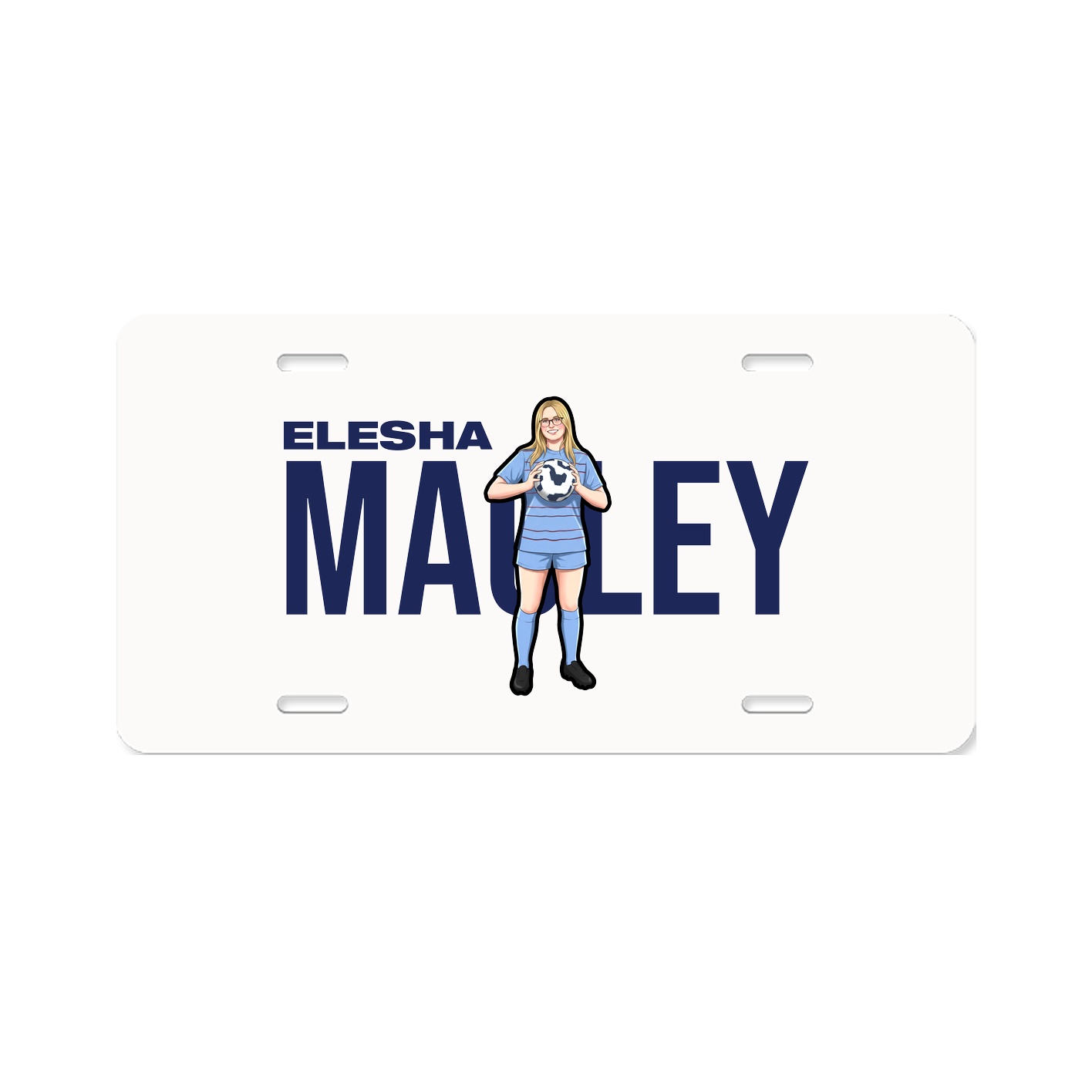 License Plate — Player Name in Classic