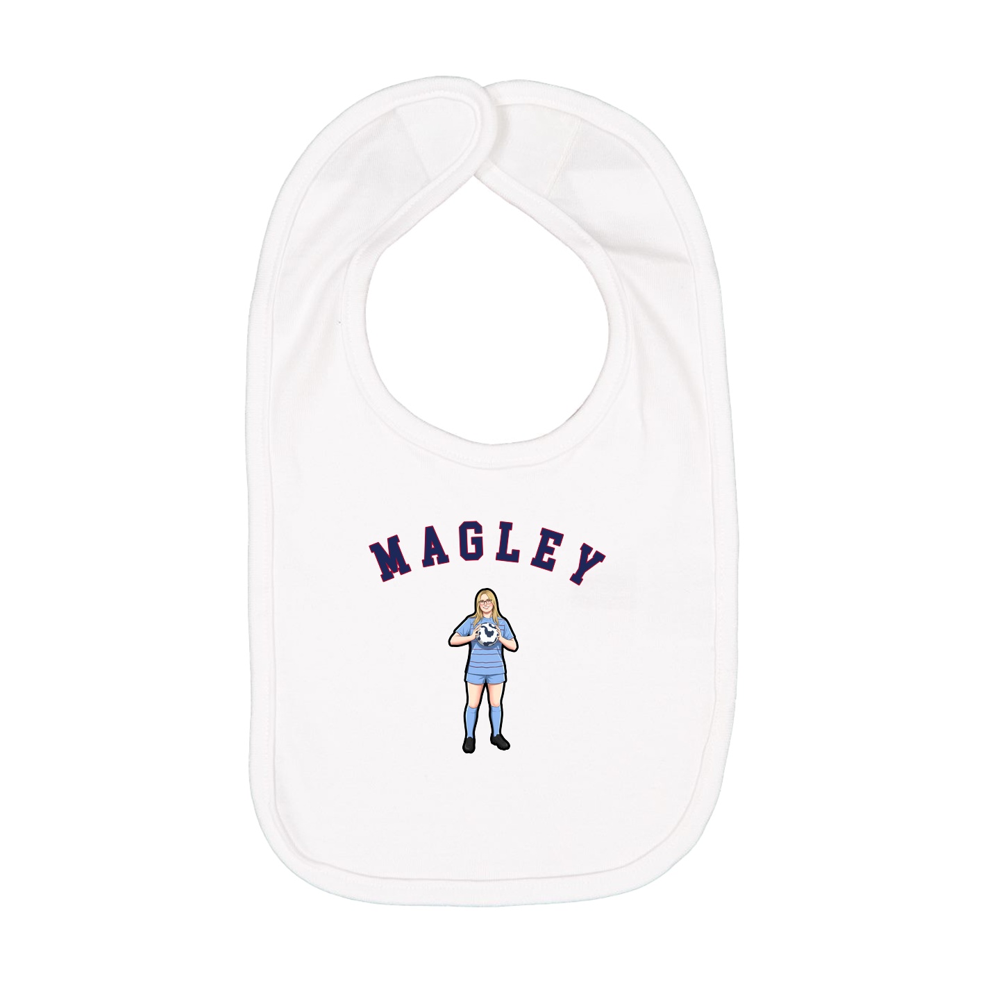 Infant Bib — Shirsey Arch in White