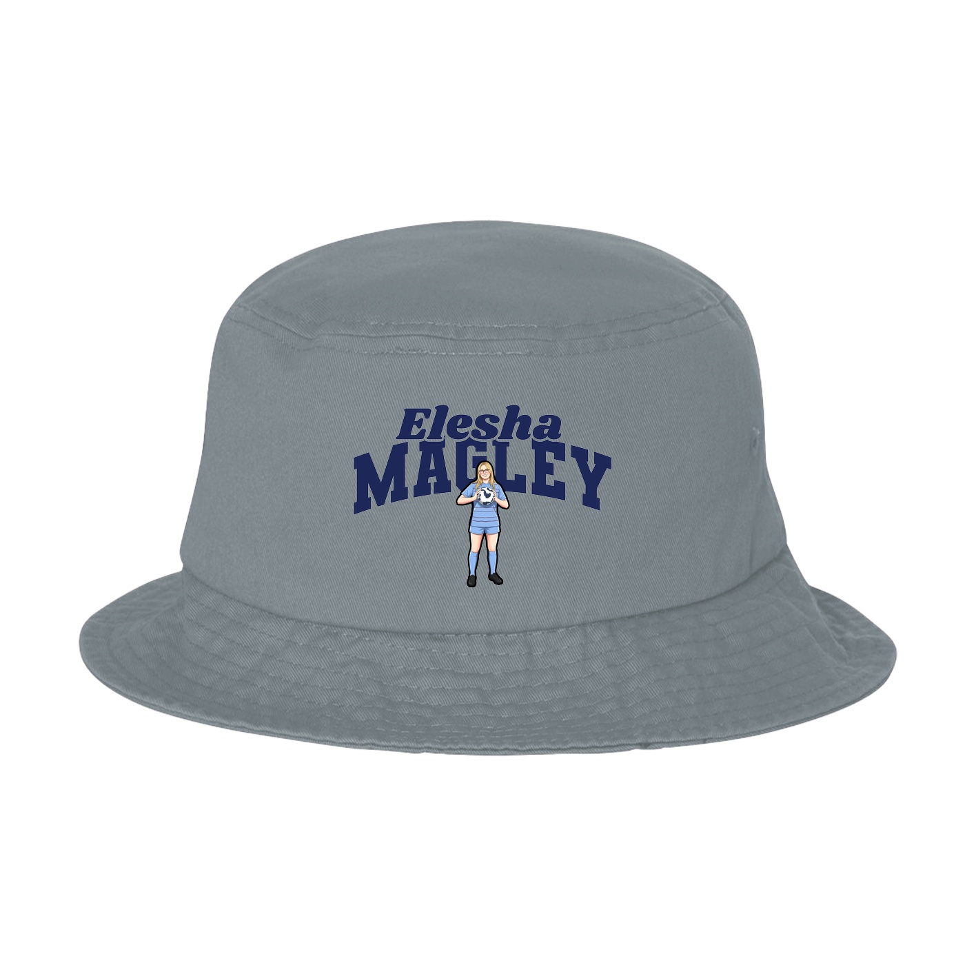 Bucket Cap — Signature Arch in Grey
