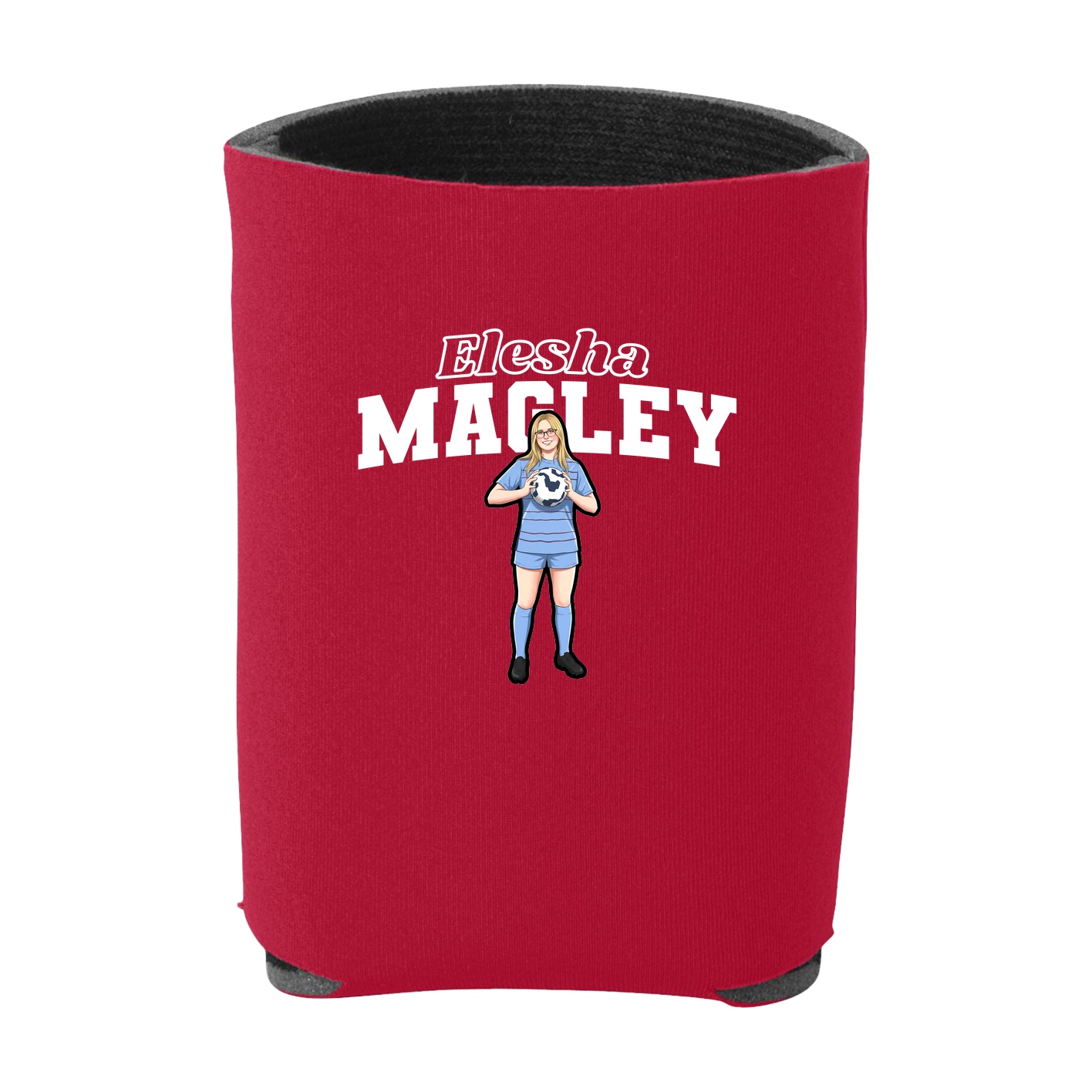 Can Holder — Name Arch in Red