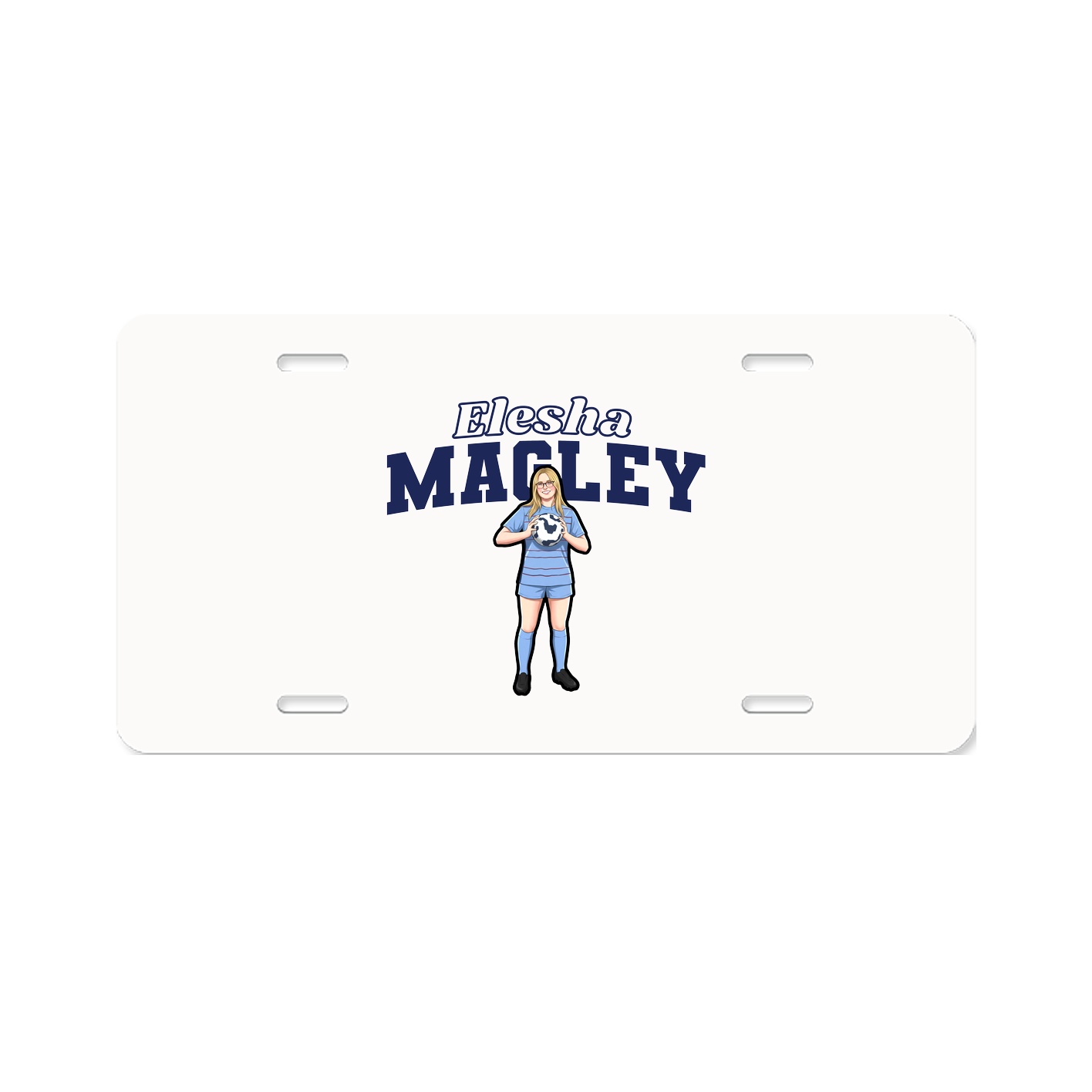 License Plate — Name Arch in Classic