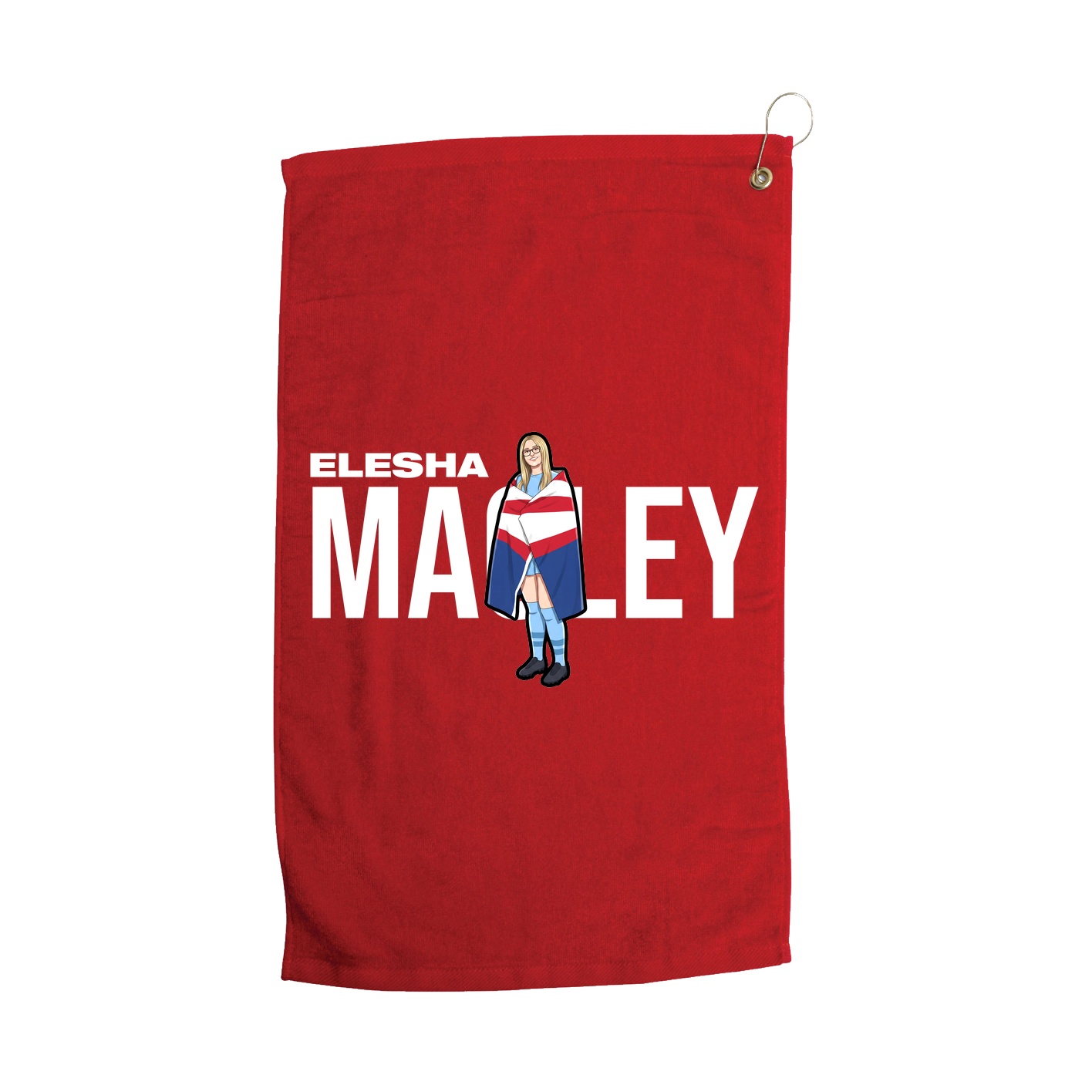 Golf Towel — Player Name in Red