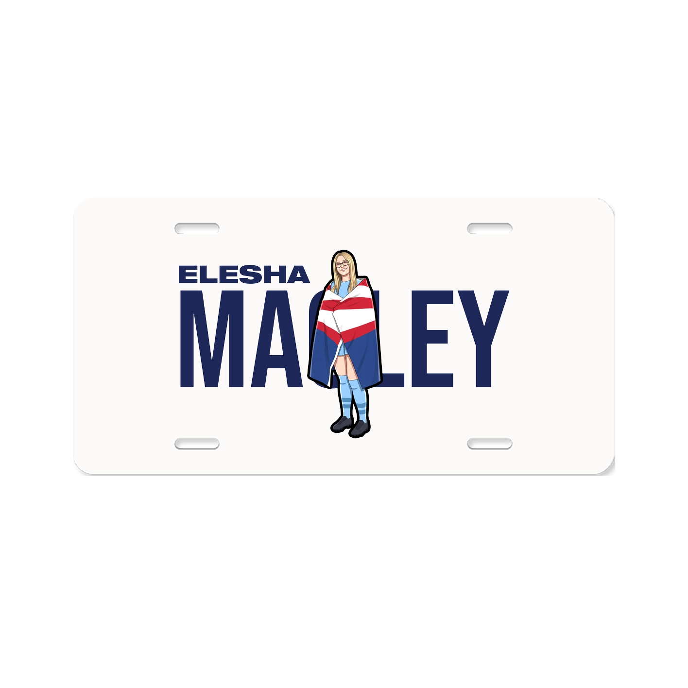 License Plate — Player Name in Classic