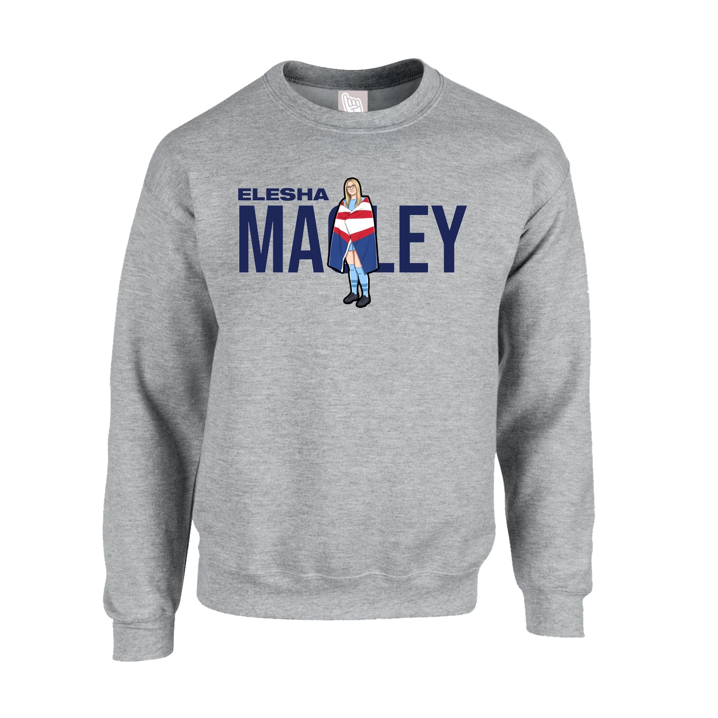 Fleece Crew — Player Name in Grey