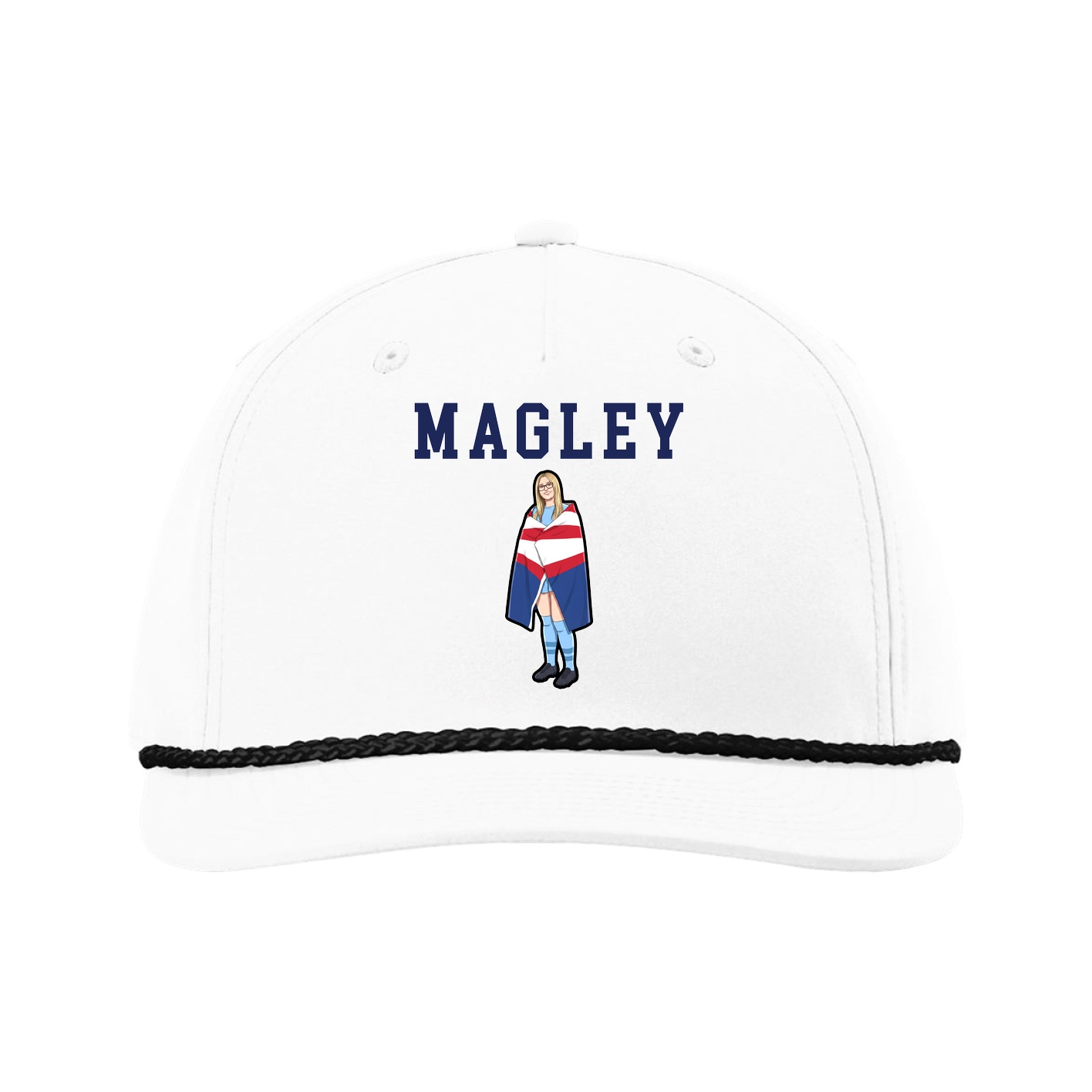 Five-Panel Classic Rope Cap — Shirsey in White