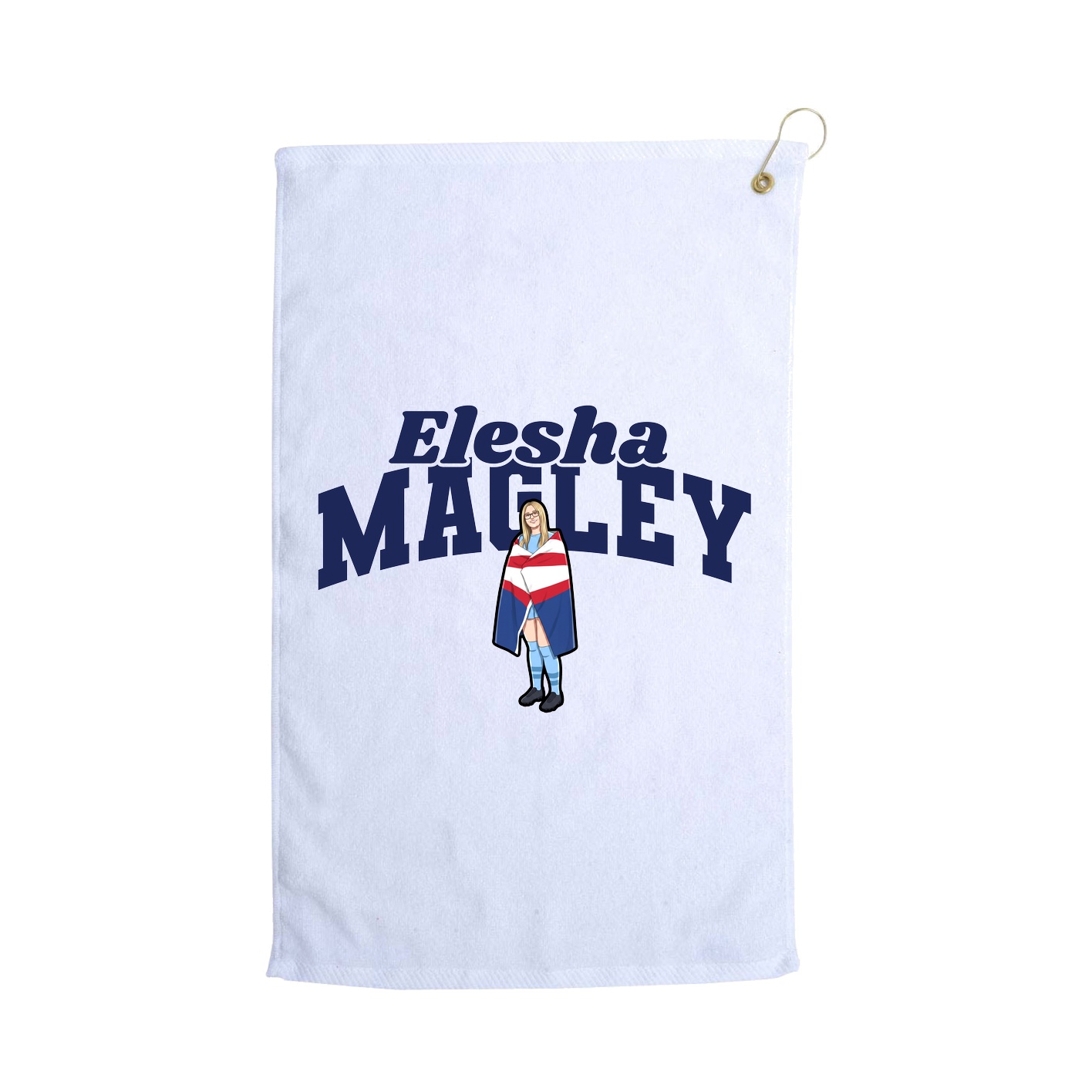Golf Towel — Signature Arch in White