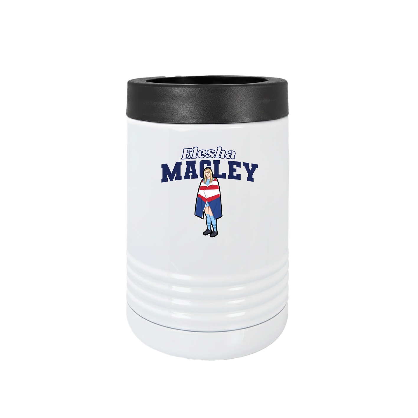Beverage Holder — Name Arch in White