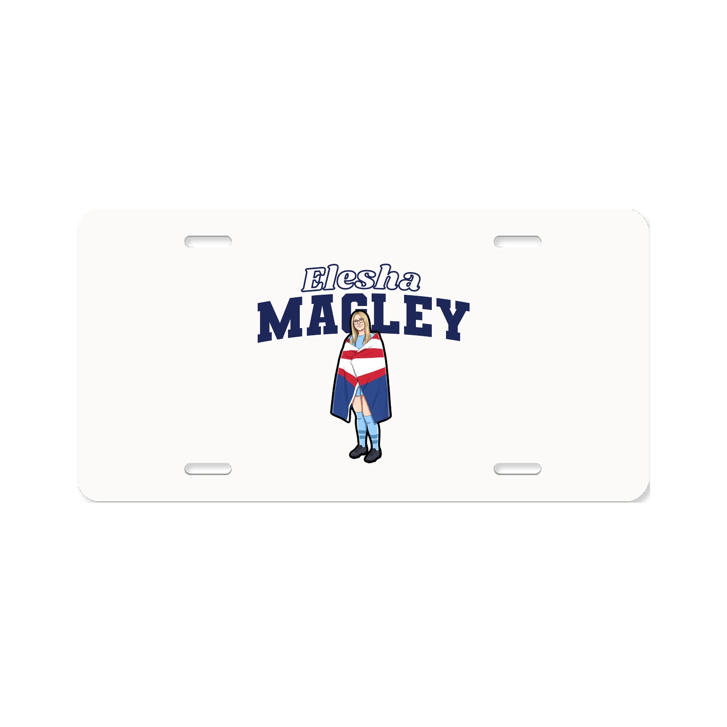 License Plate — Name Arch in Classic