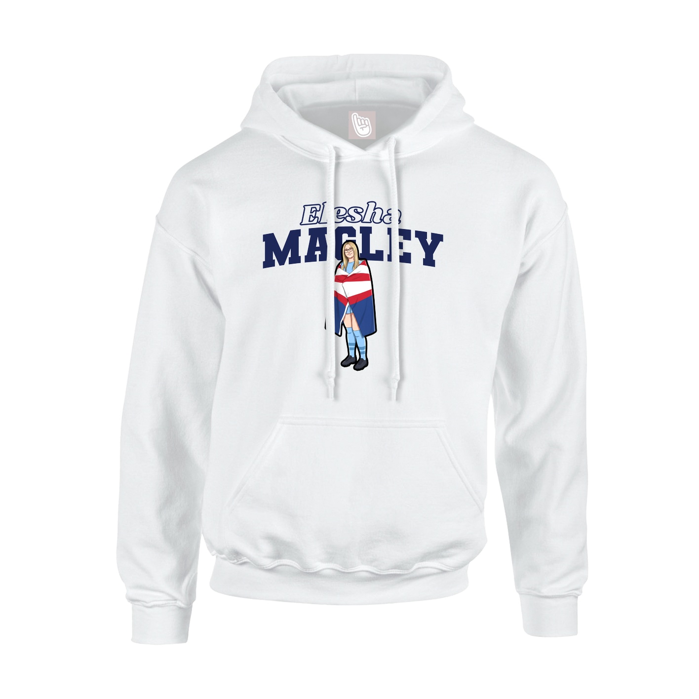 Hoodie — Name Arch in White