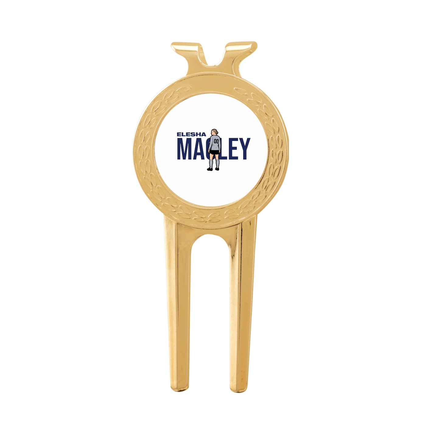 Divot Tool with Ball Marker — Player Name in Classic