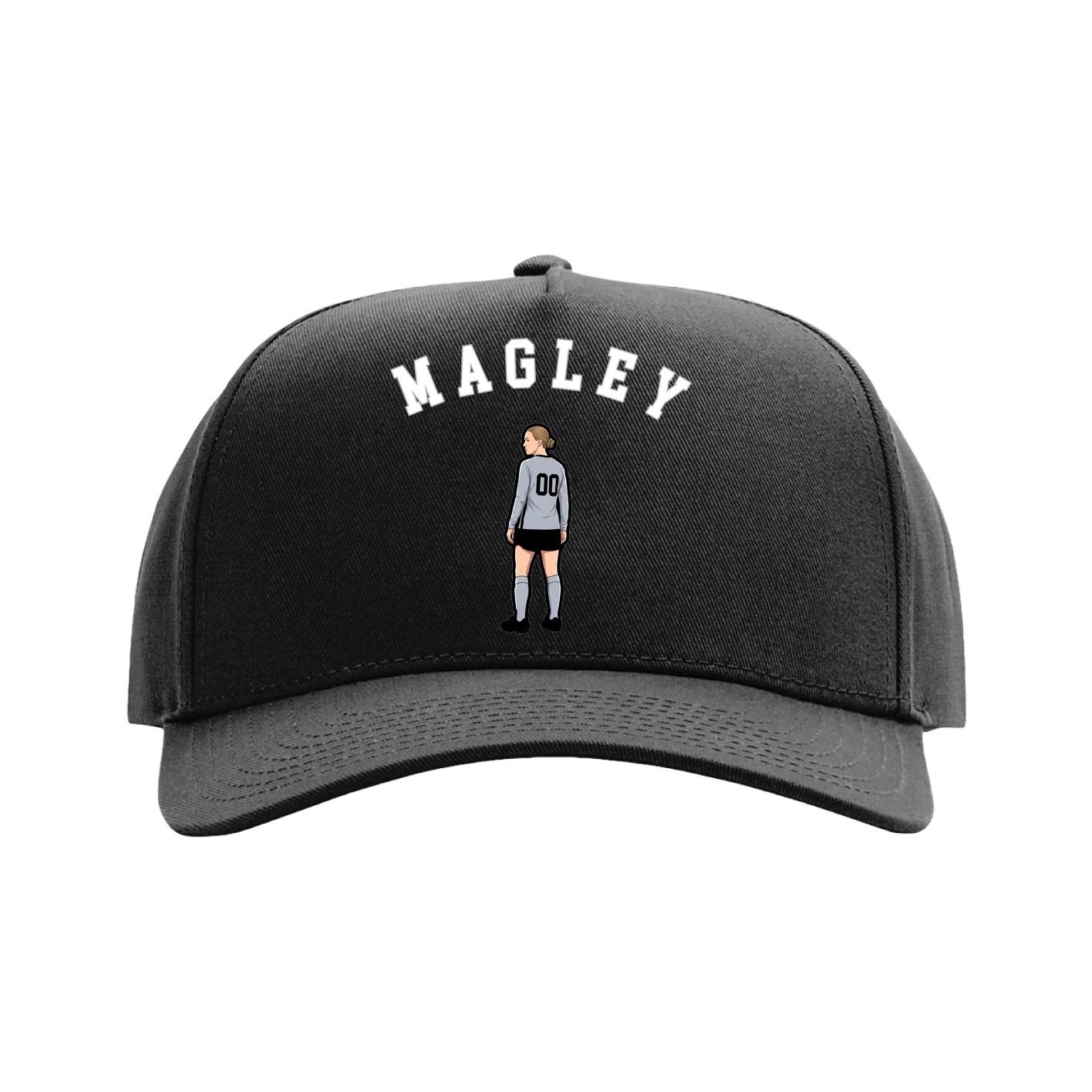 Full Fabric Five-Panel Champ Cap — Shirsey Arch in Black