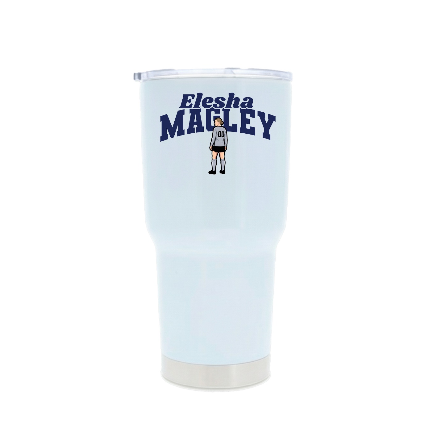 30oz Stainless Steel Tumbler — Signature Arch in White