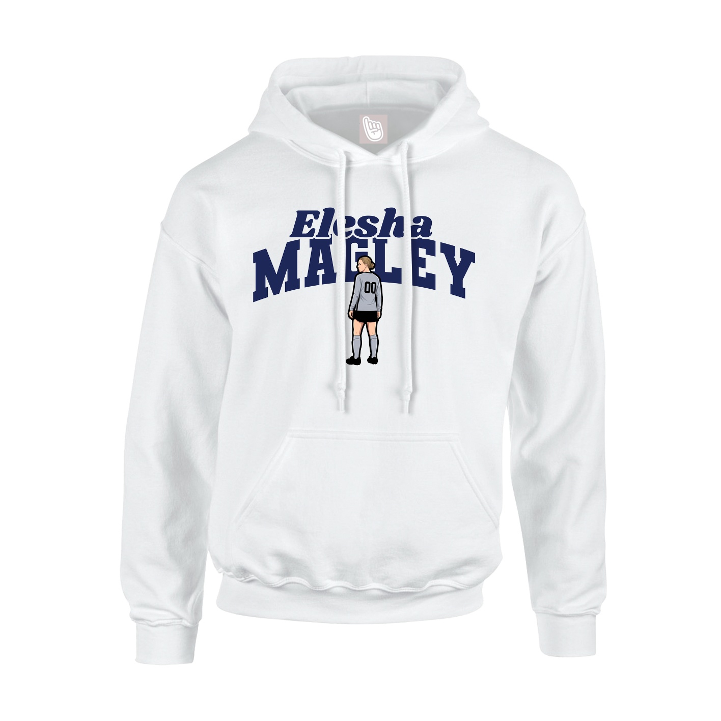 Youth Hoodie — Signature Arch in White