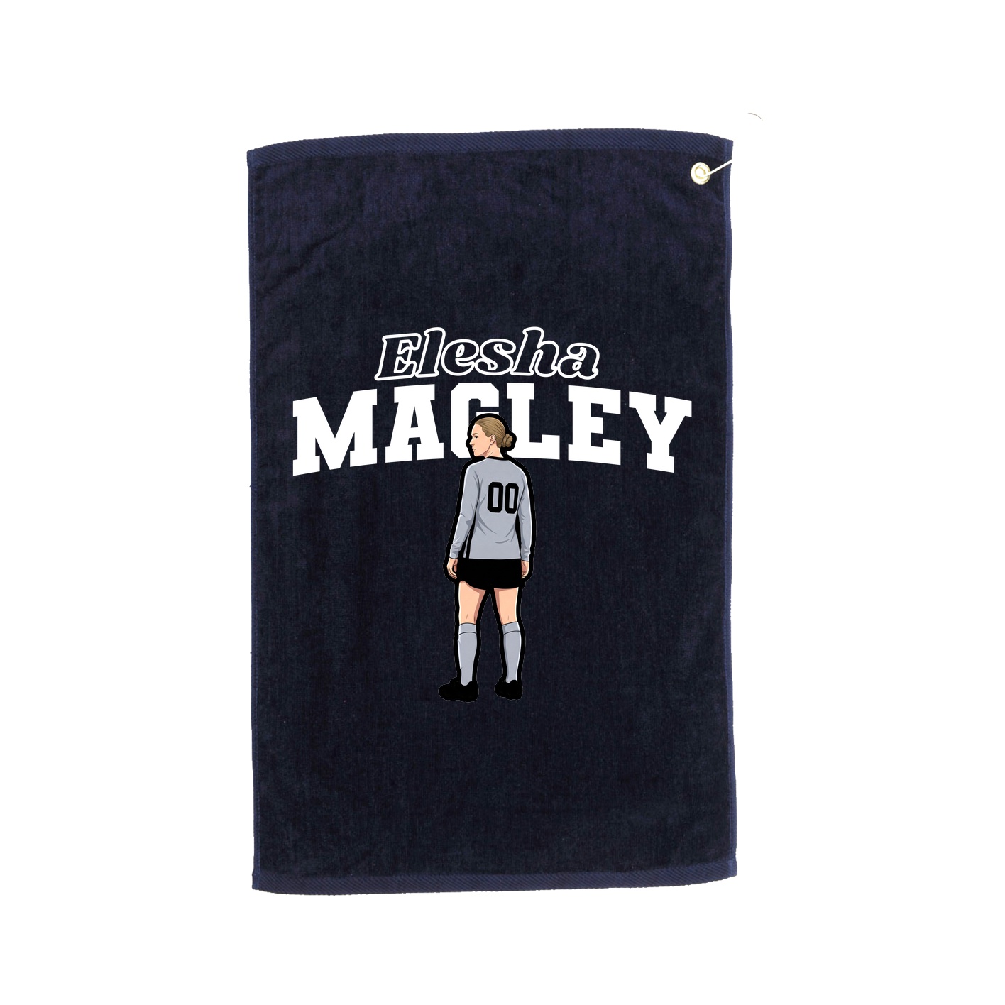 Golf Towel — Name Arch in Navy