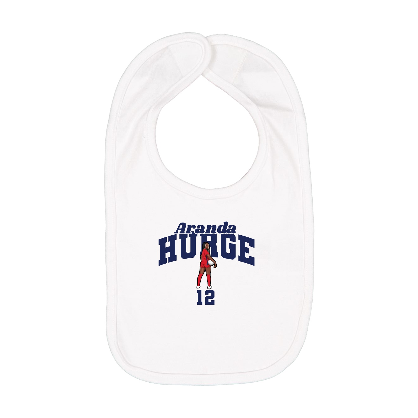 Infant Bib — Signature Arch in White