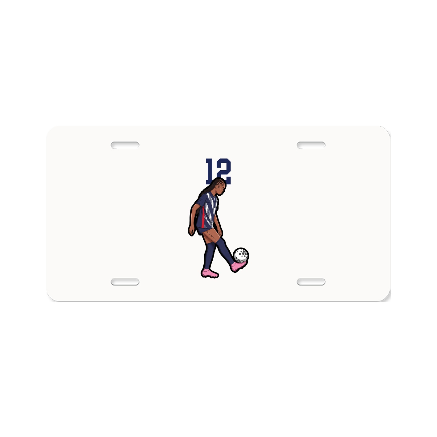 License Plate — Number Top in Classic