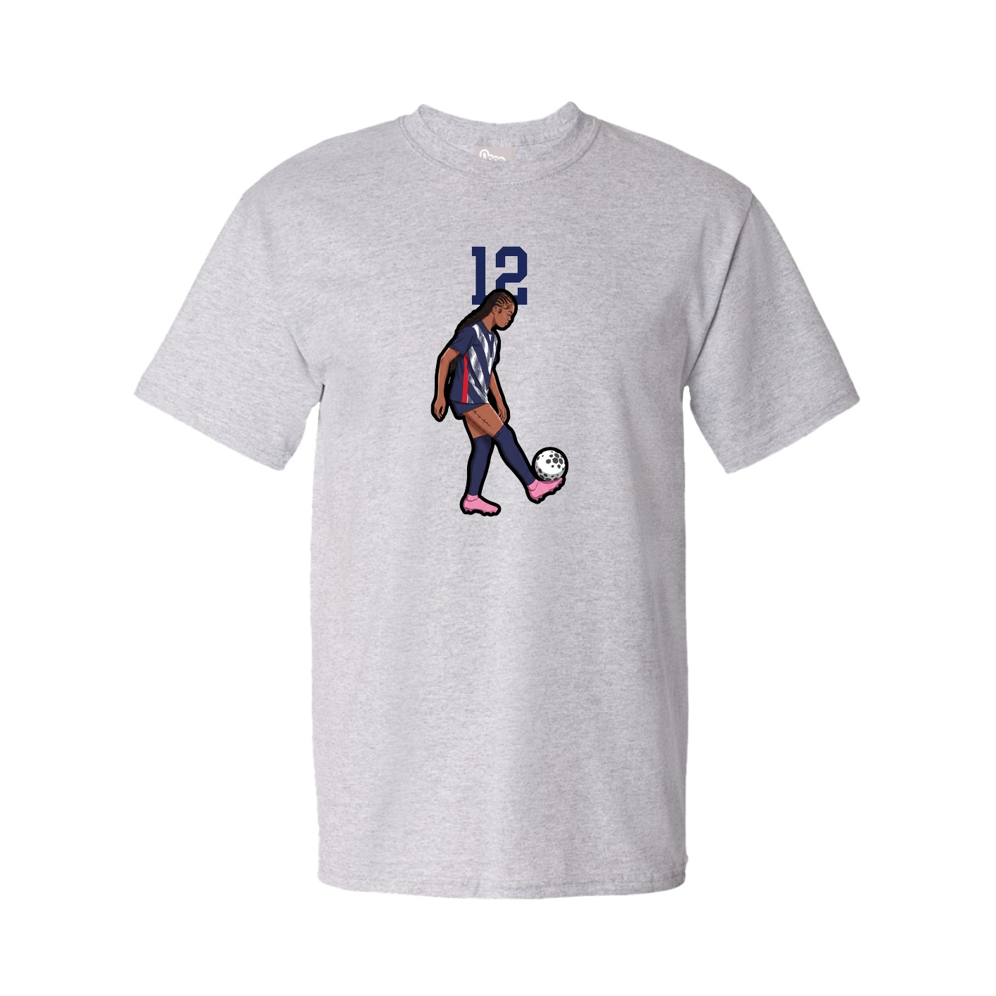 Youth Tee — Number Top in Grey
