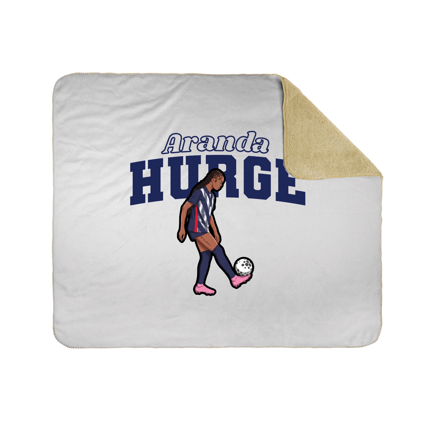 Throw Blanket — Name Arch in White
