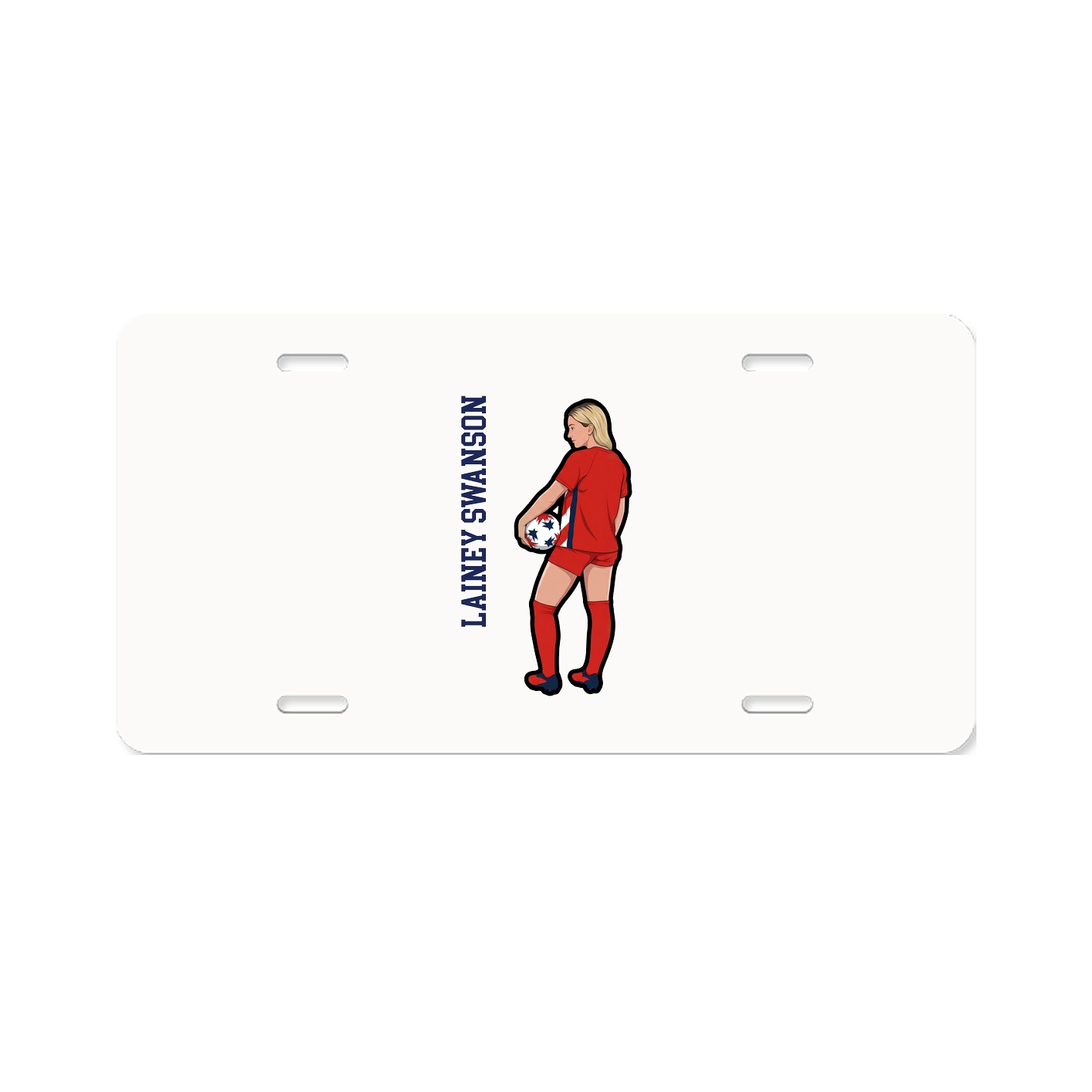 License Plate — Name Vertical in Classic