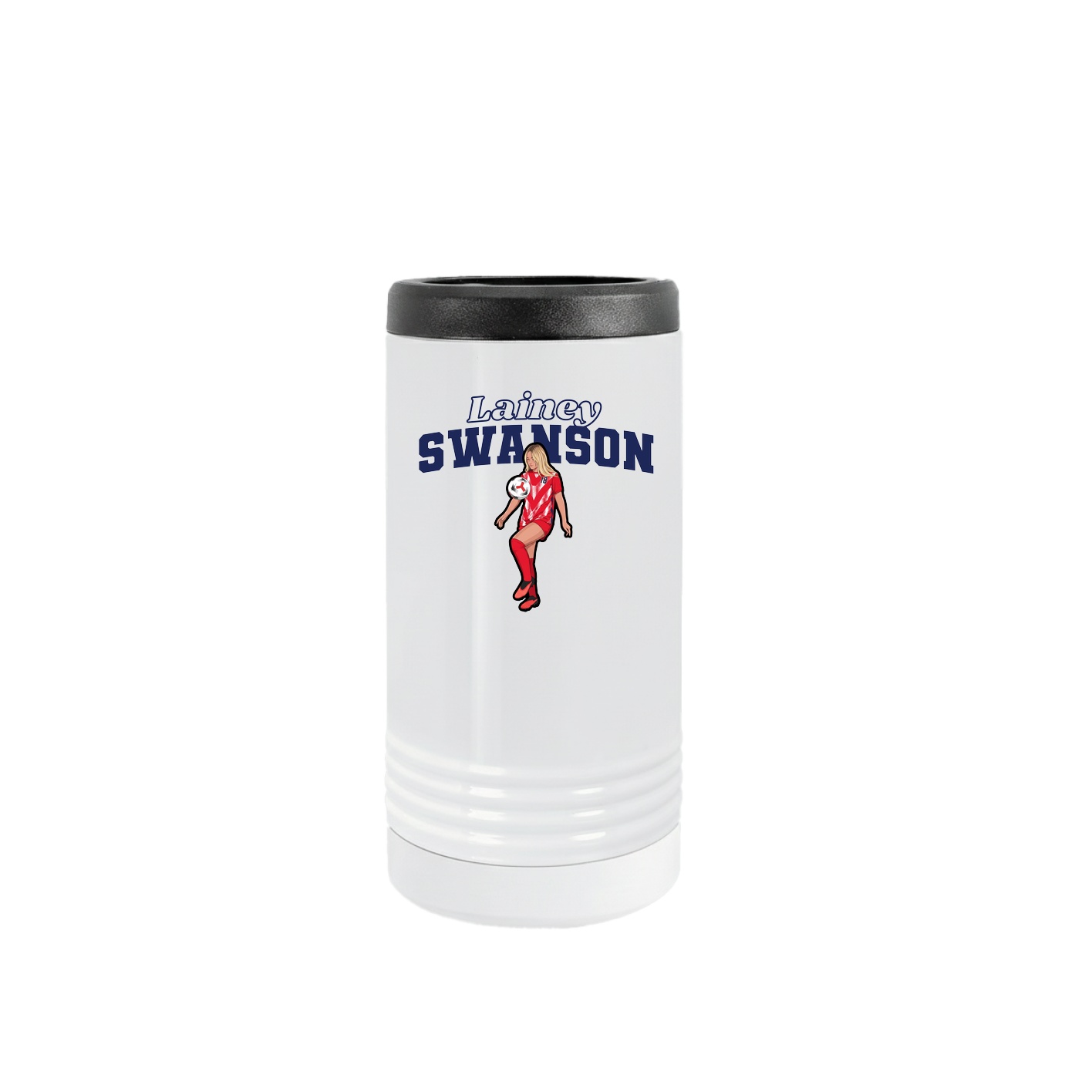 Slim Beverage Holder — Name Arch in White