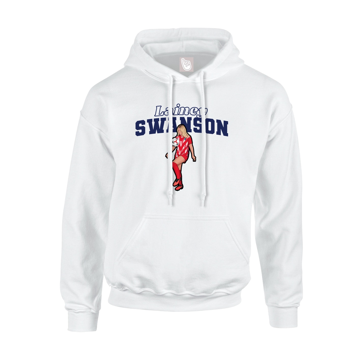 Hoodie — Name Arch in White