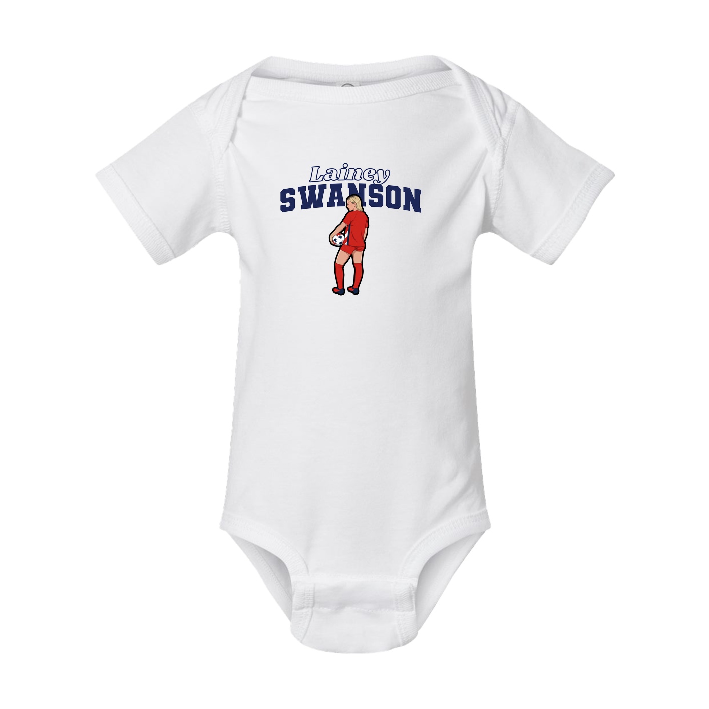 Baby Onesie — Name Arch in White