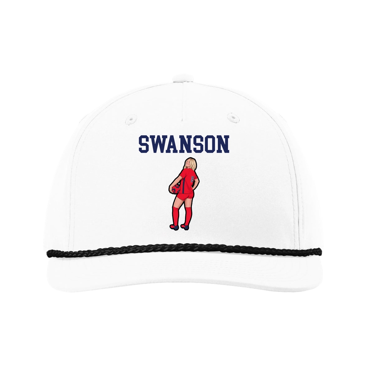 Five-Panel Classic Rope Cap — Shirsey in White
