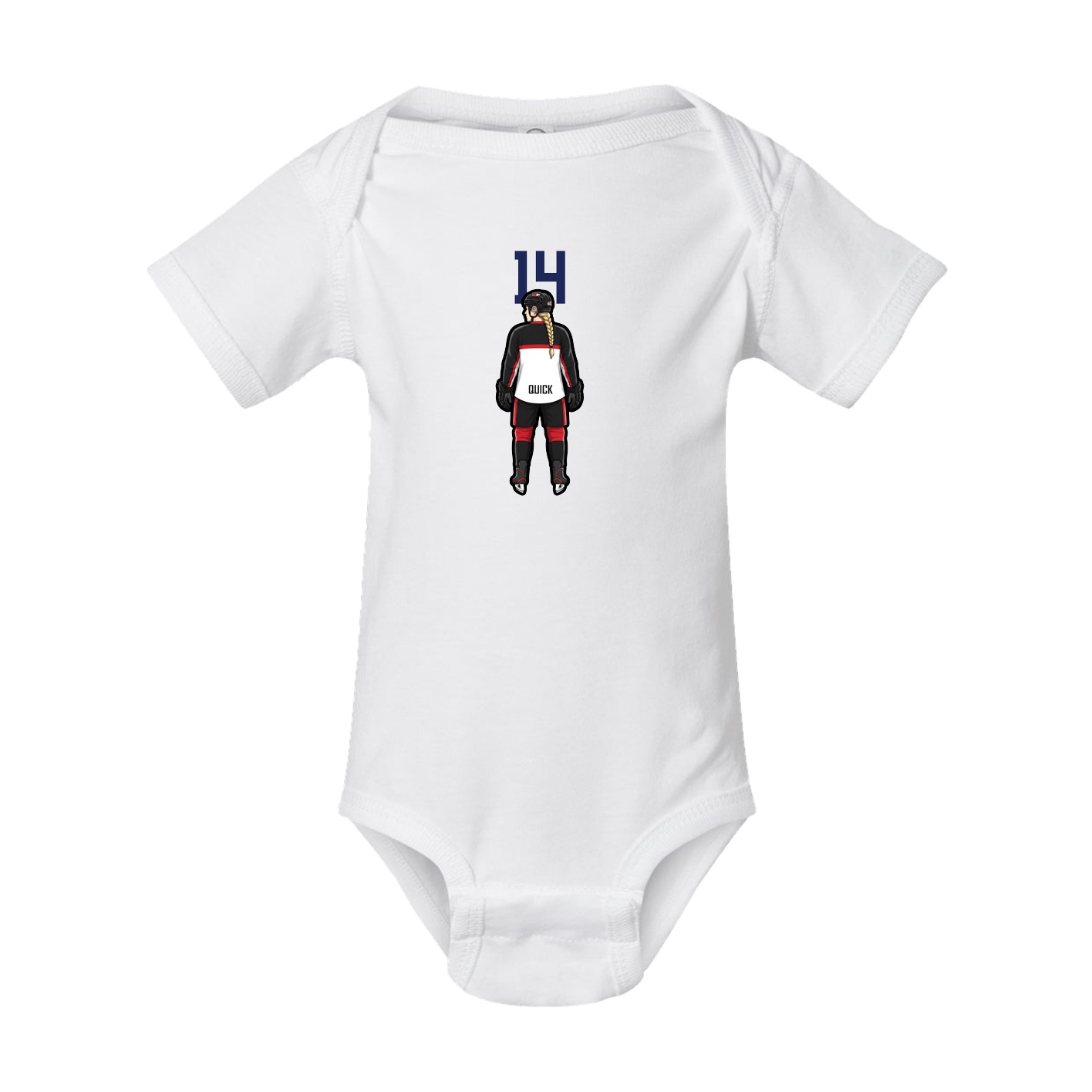 Baby Onesie — Number Top in White