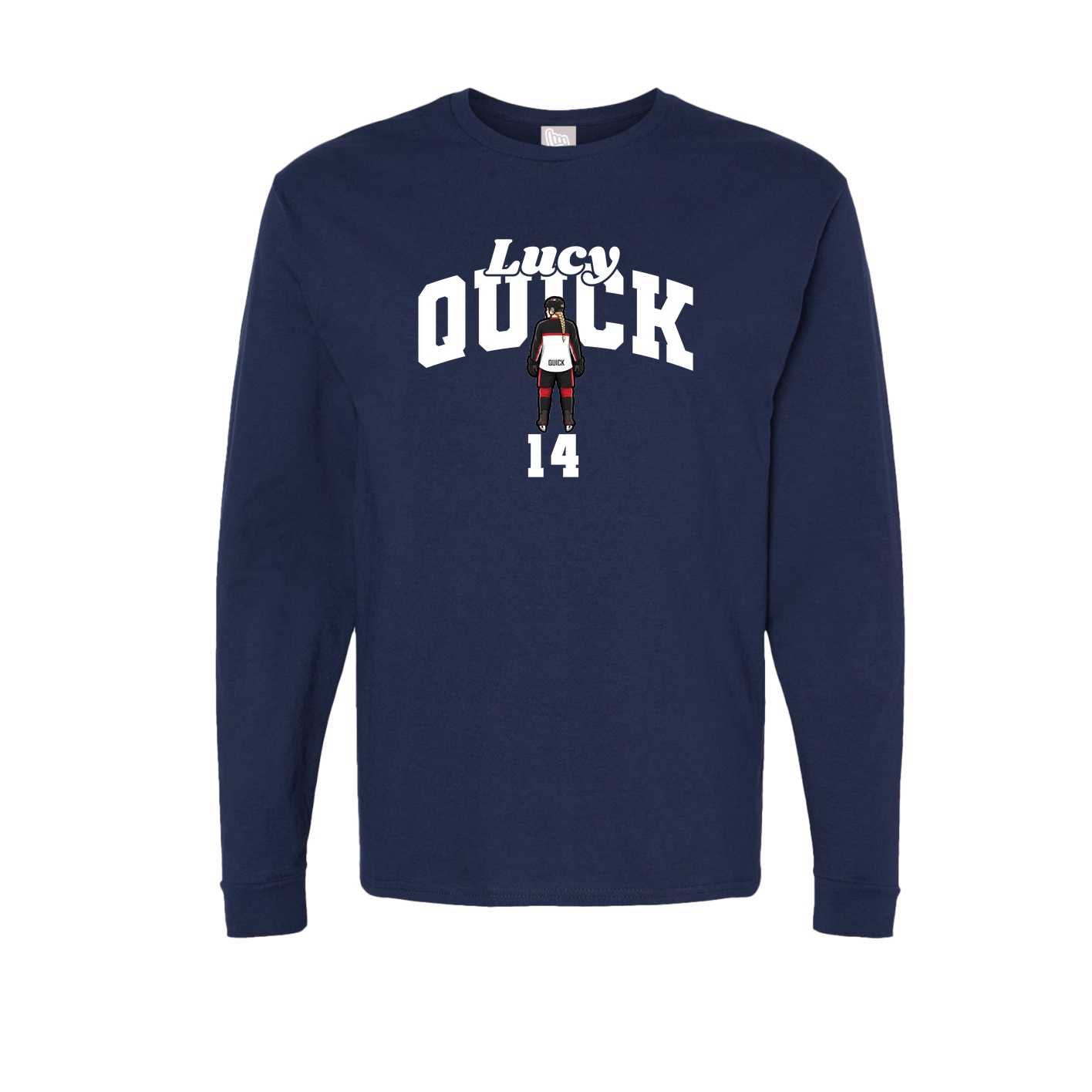 Long Sleeve Tee — Signature Arch in Navy