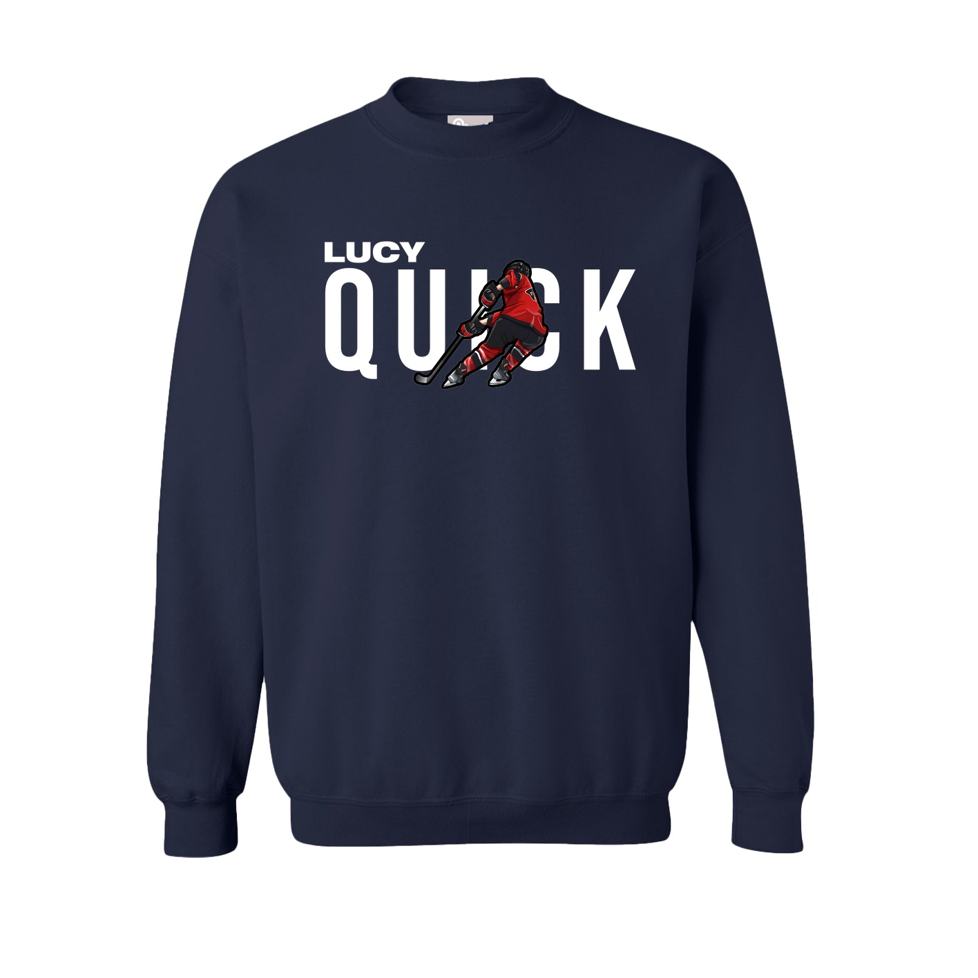 Fleece Crew — Player Name in Navy