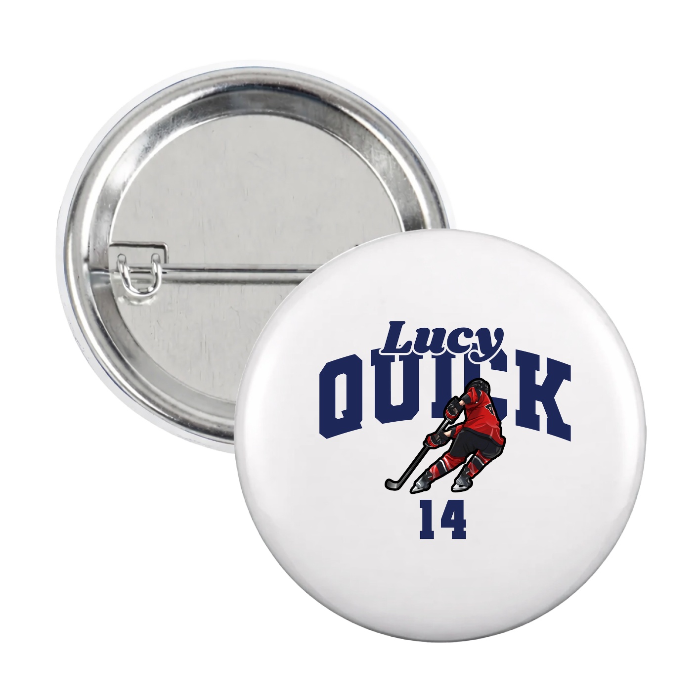 Game Day Button — Signature Arch in White