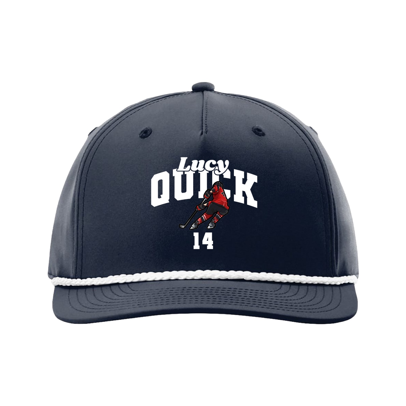Five-Panel Classic Rope Cap — Signature Arch in Navy