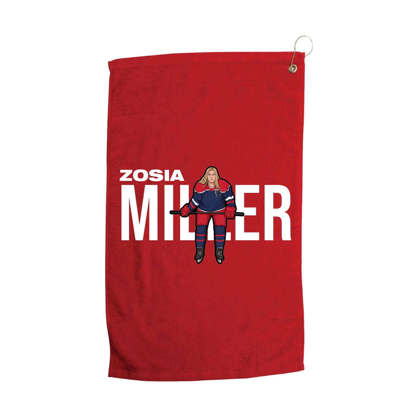 Golf Towel — Player Name in Red