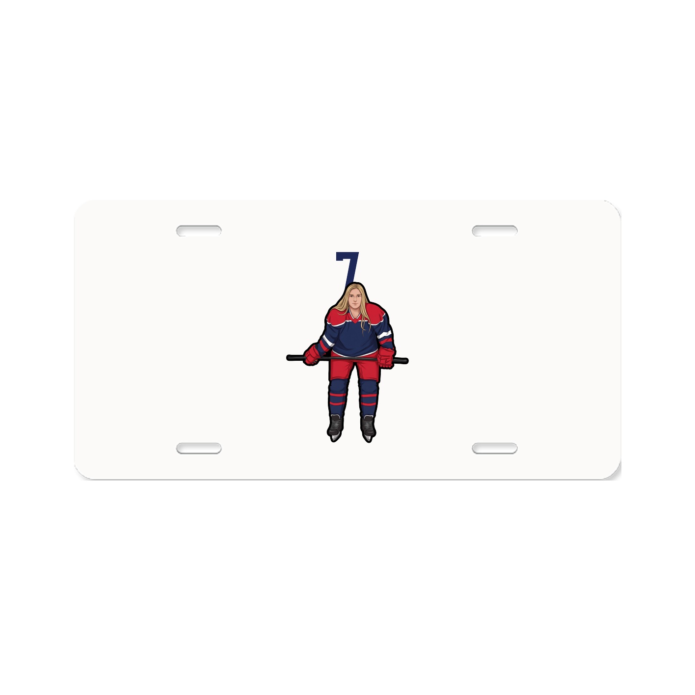 License Plate — Number Top in Classic