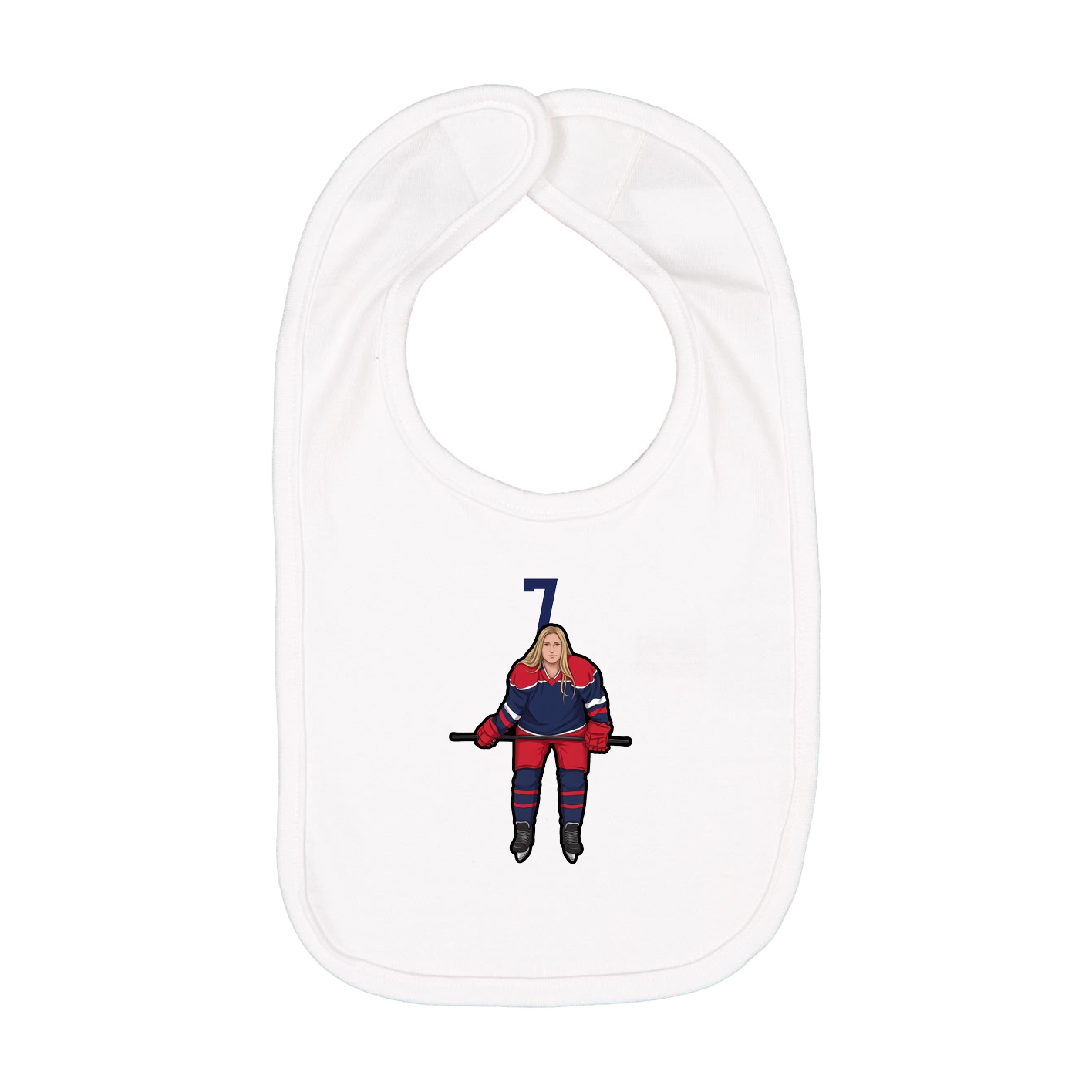 Infant Bib — Number Top in White