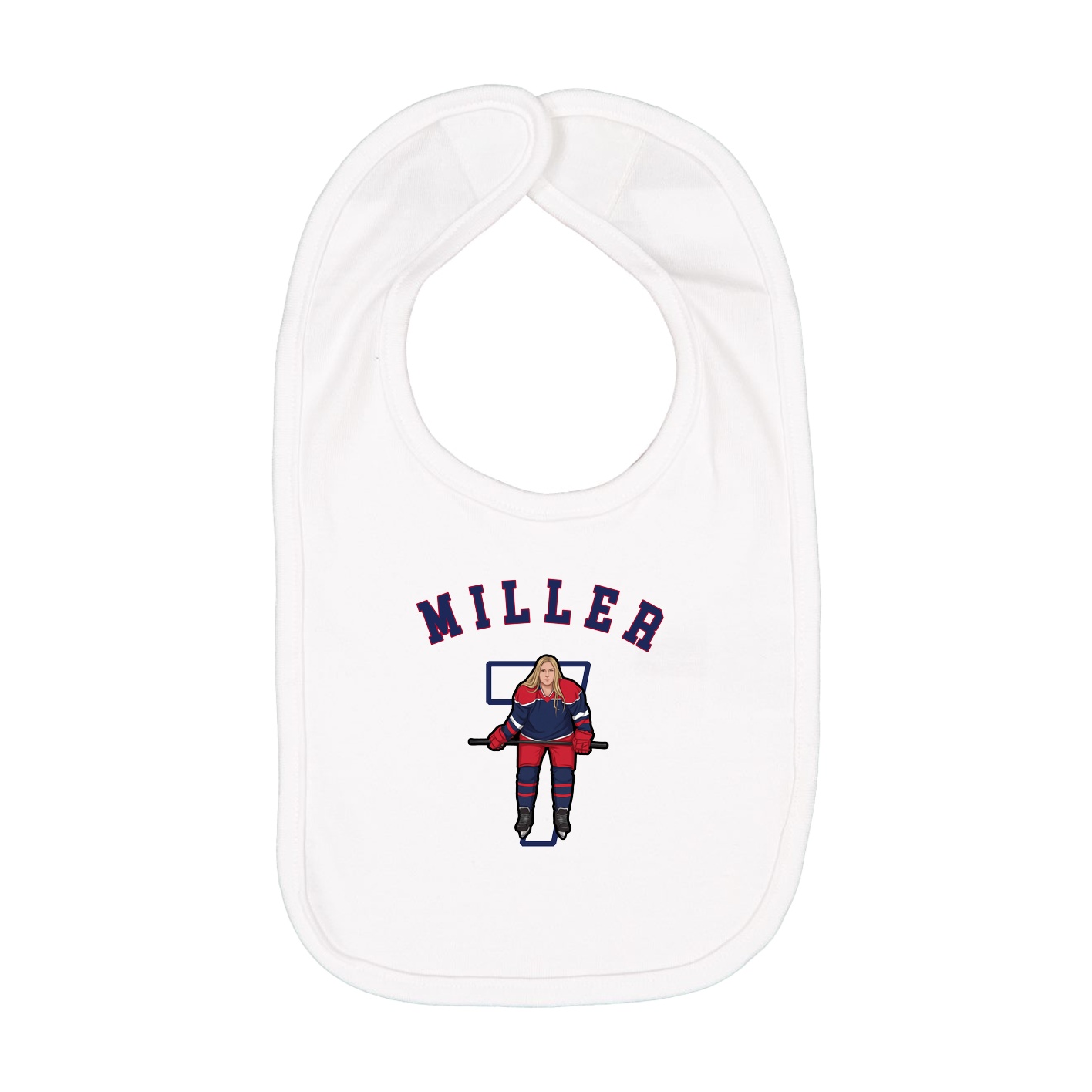 Infant Bib — Shirsey Arch in White