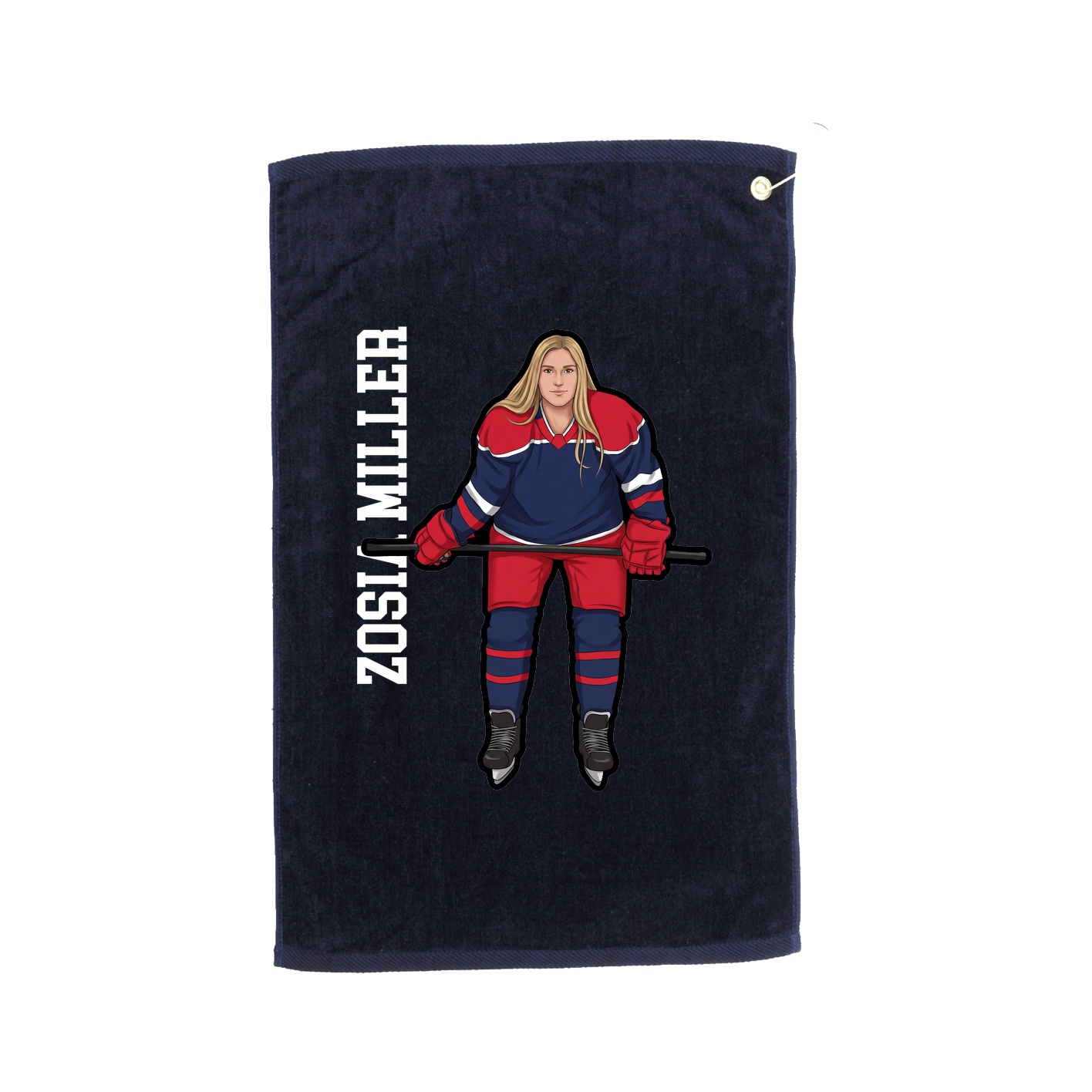 Golf Towel — Name Vertical in Navy