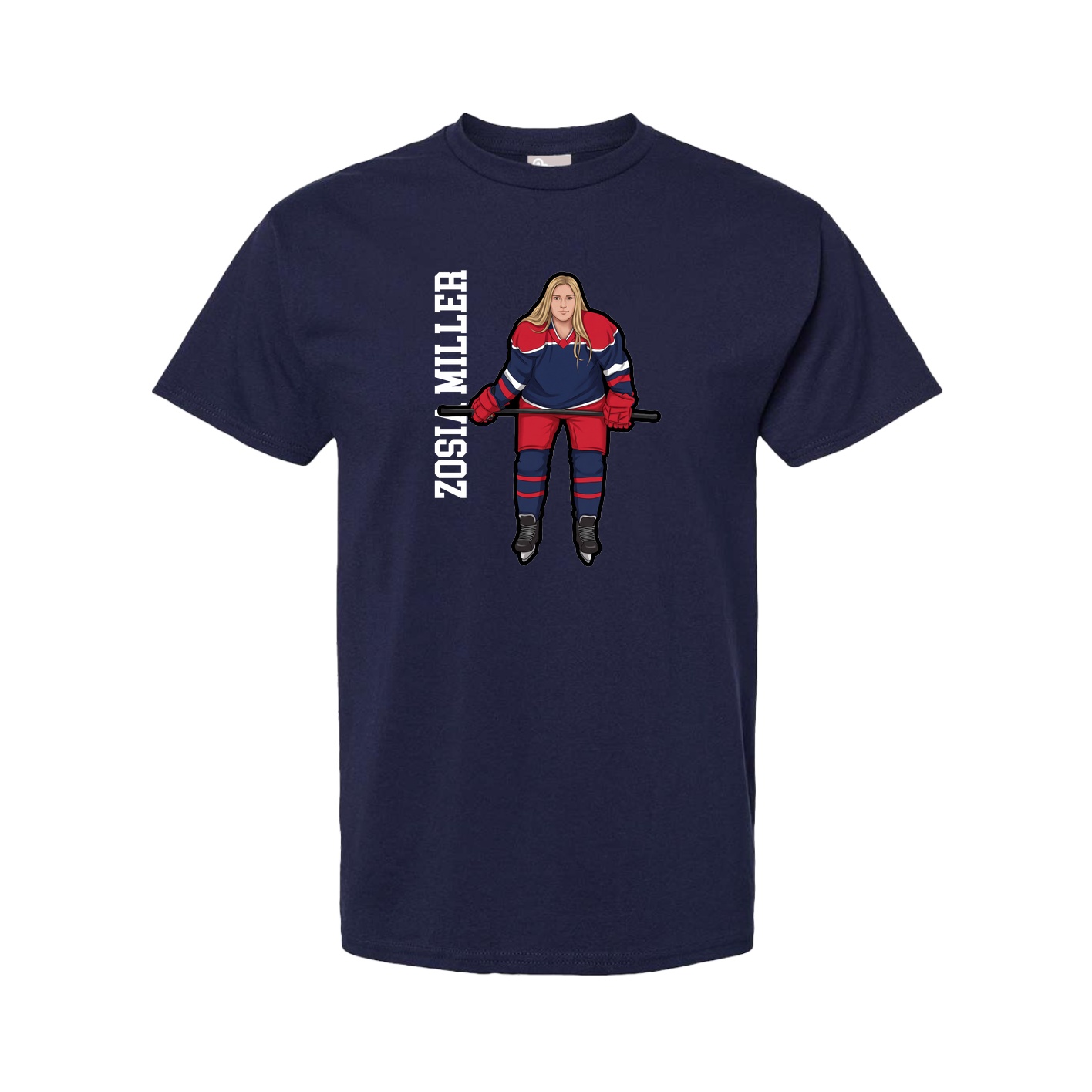 Tee — Name Vertical in Navy